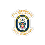 Die-Cut Vinyl Sticker - Navy - USS Anchorage (LPD-23)