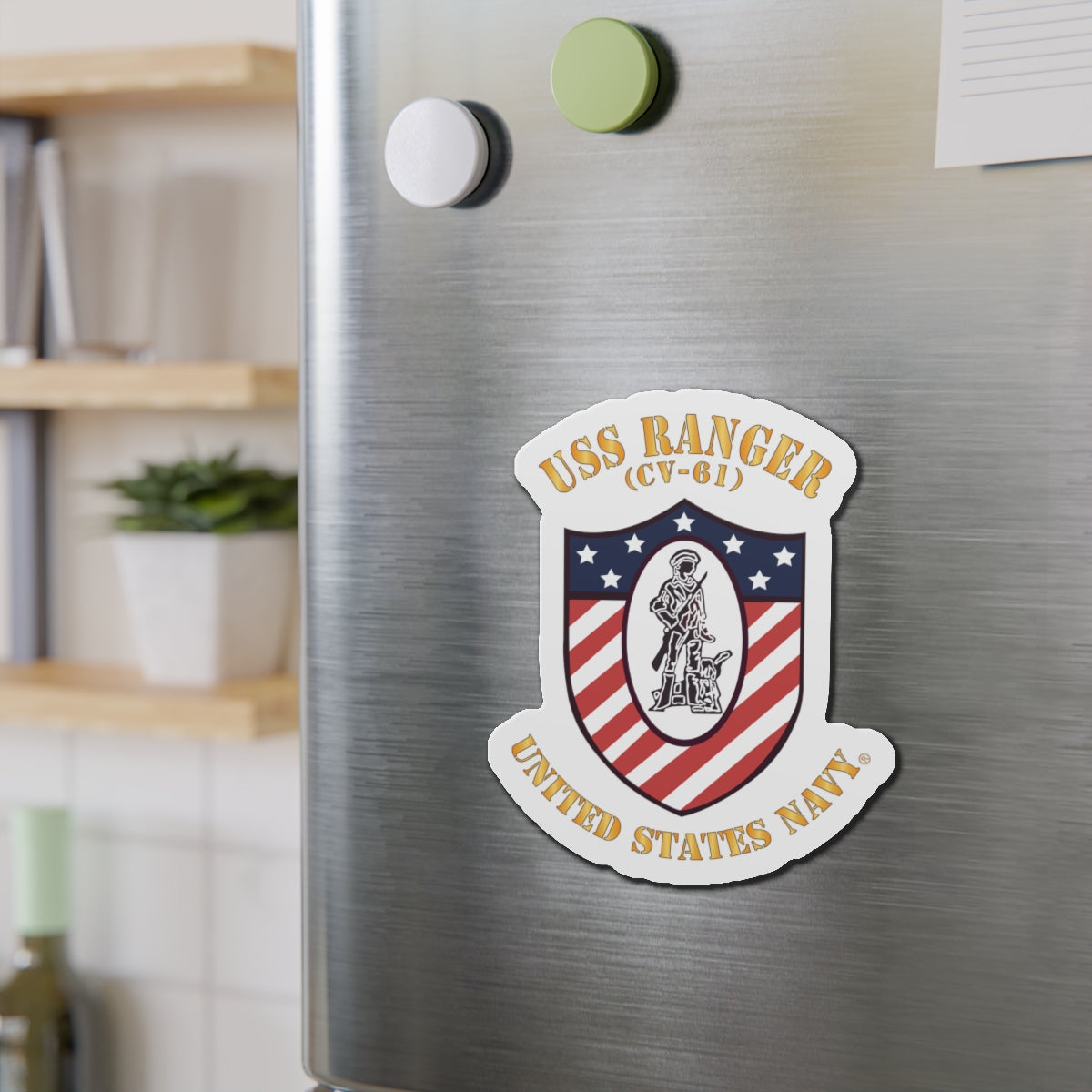 Die-Cut Magnet - Navy - USS Ranger (CV-61) X 300