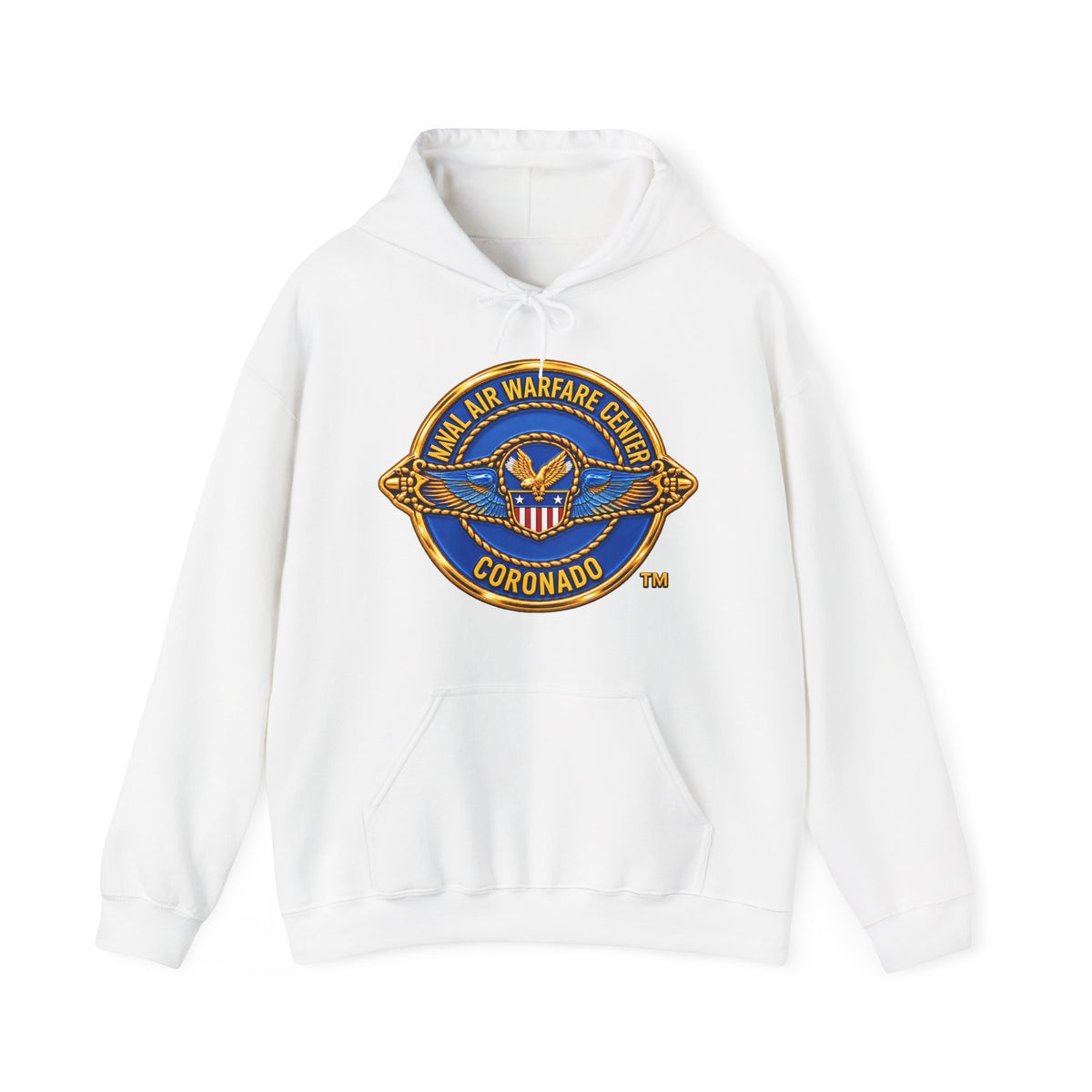 Unisex Heavy Blend™ Hoodies - Navy - Naval Air Warfare Center - Coronado - Crest - 3D - Enhanced