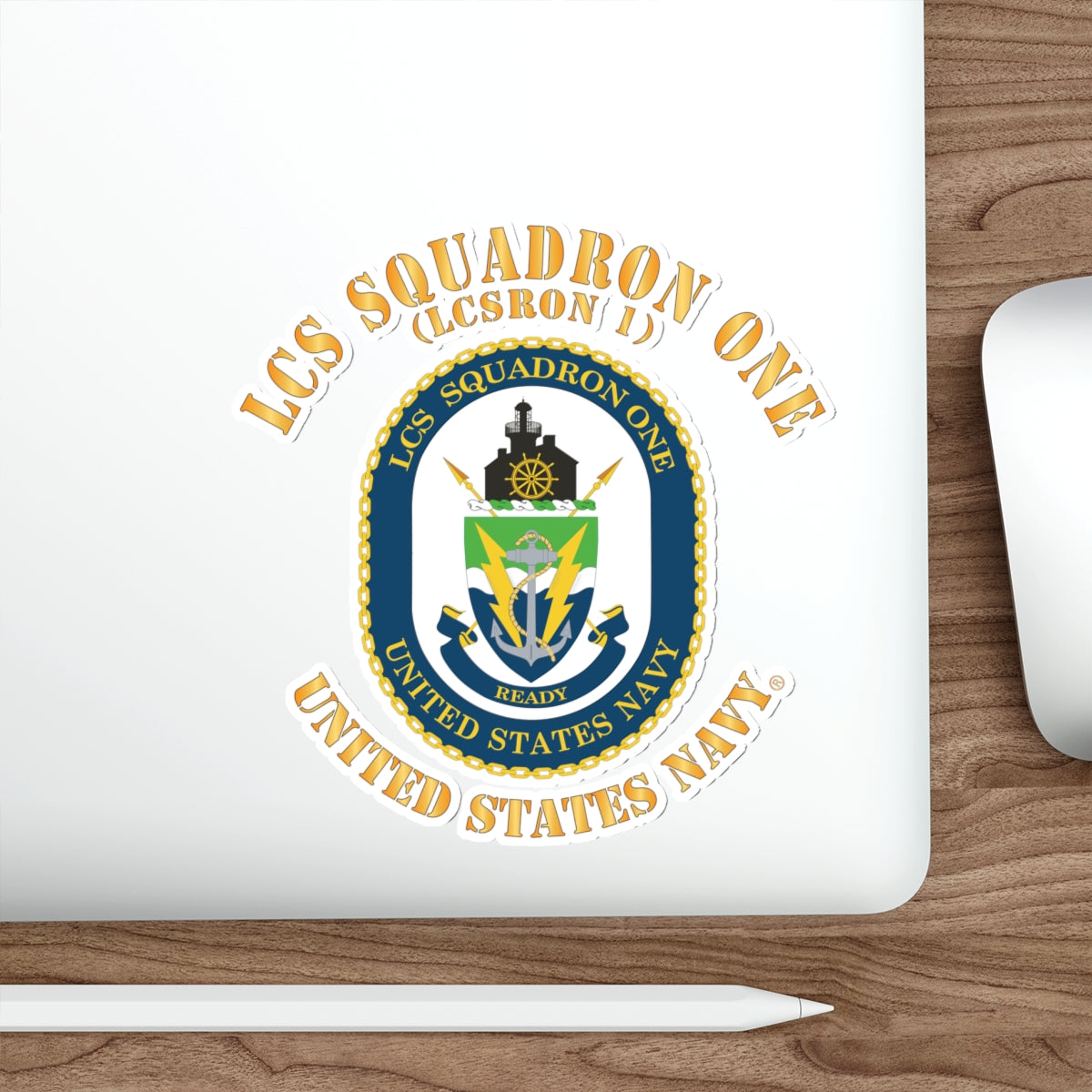 Die-Cut Vinyl Sticker - Navy - LCS Squadron One (LCSRON 1)