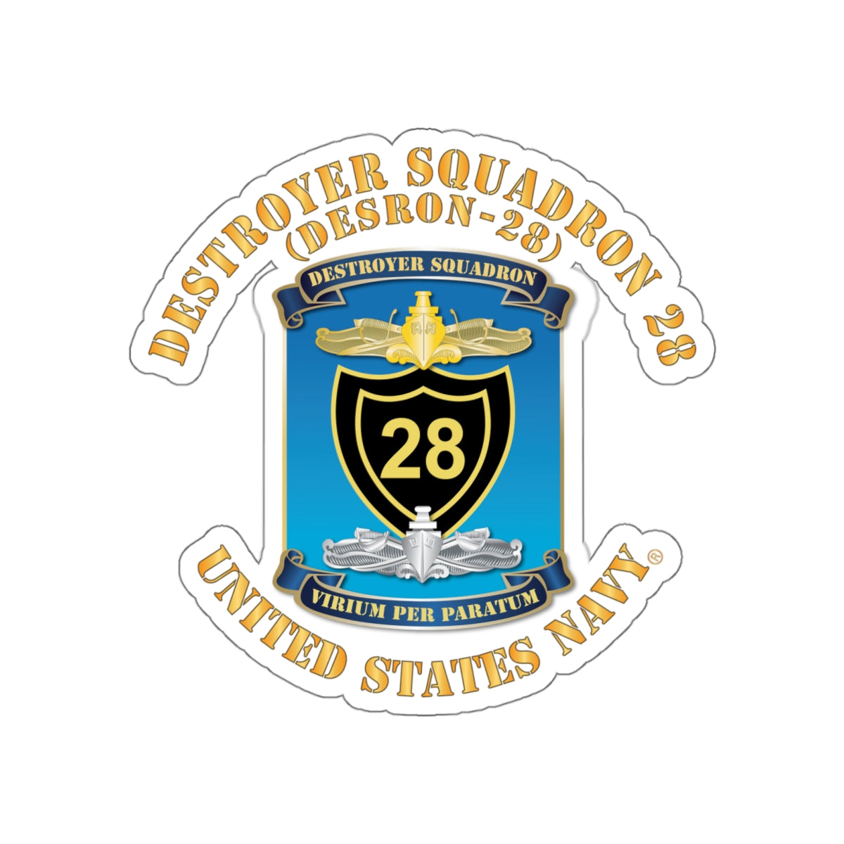 Die-Cut Vinyl Sticker - Navy - Destroyer Squadron 23 (DESRON-23)
