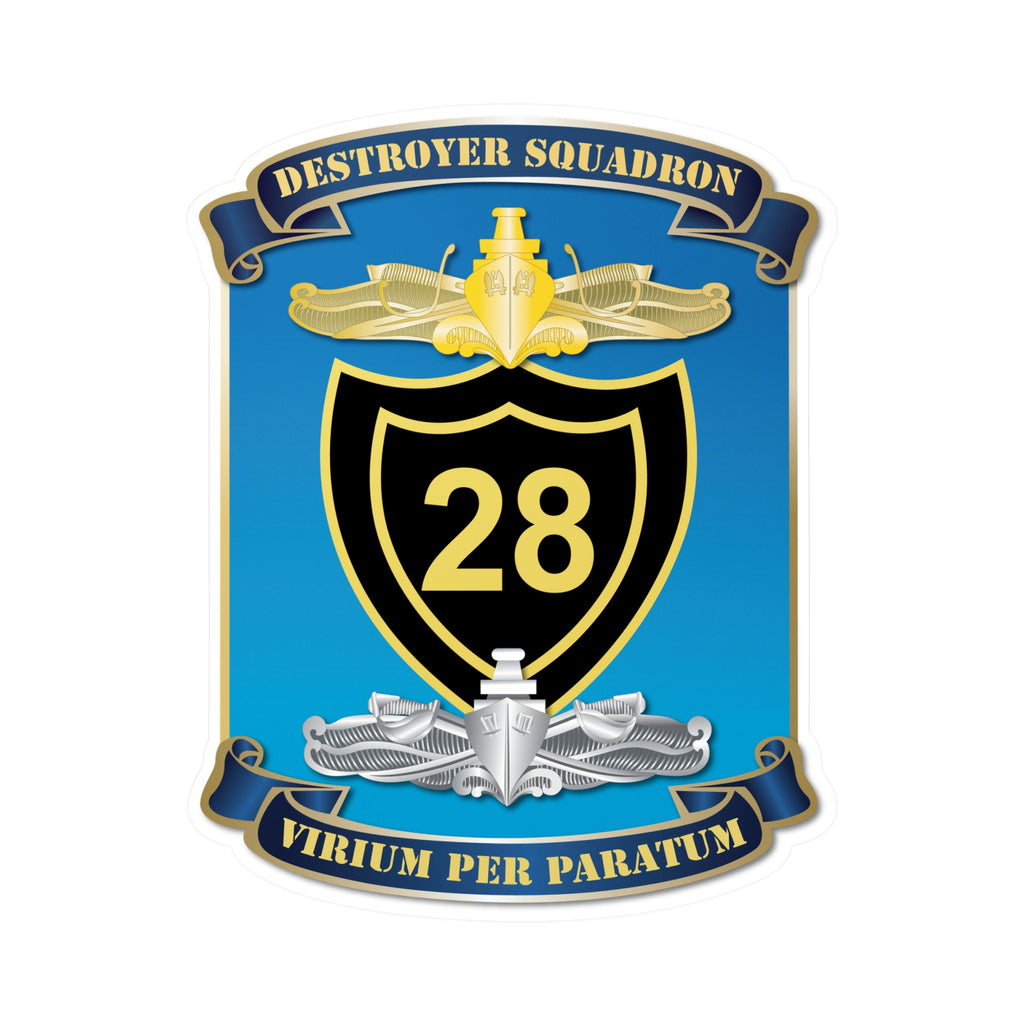 Kiss-Cut Vinyl Decal - Navy - Destroyer Squadron 28 (DESRON-28) wo Txt