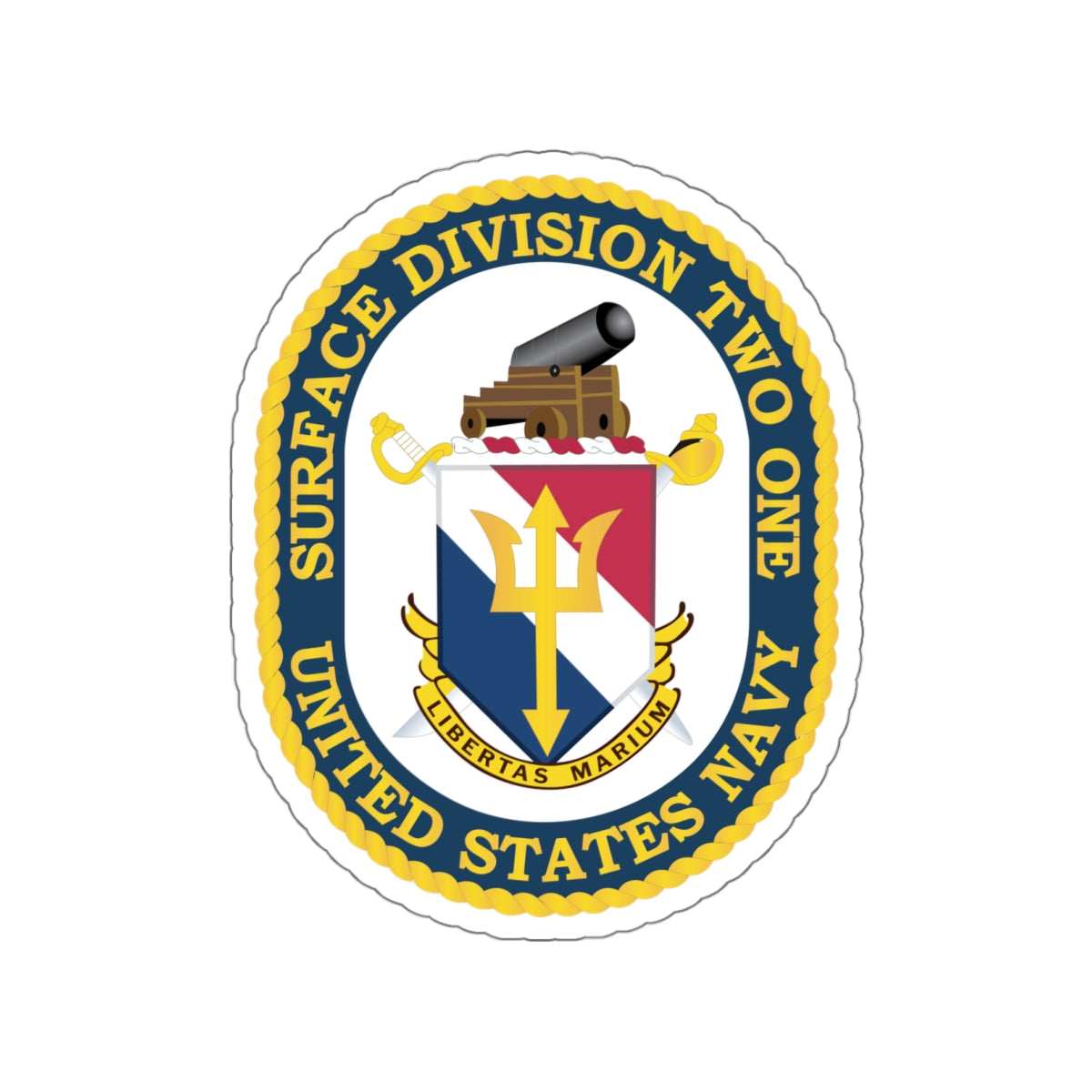 Die-Cut Vinyl Sticker - Navy - Surface Division 21 wo txt