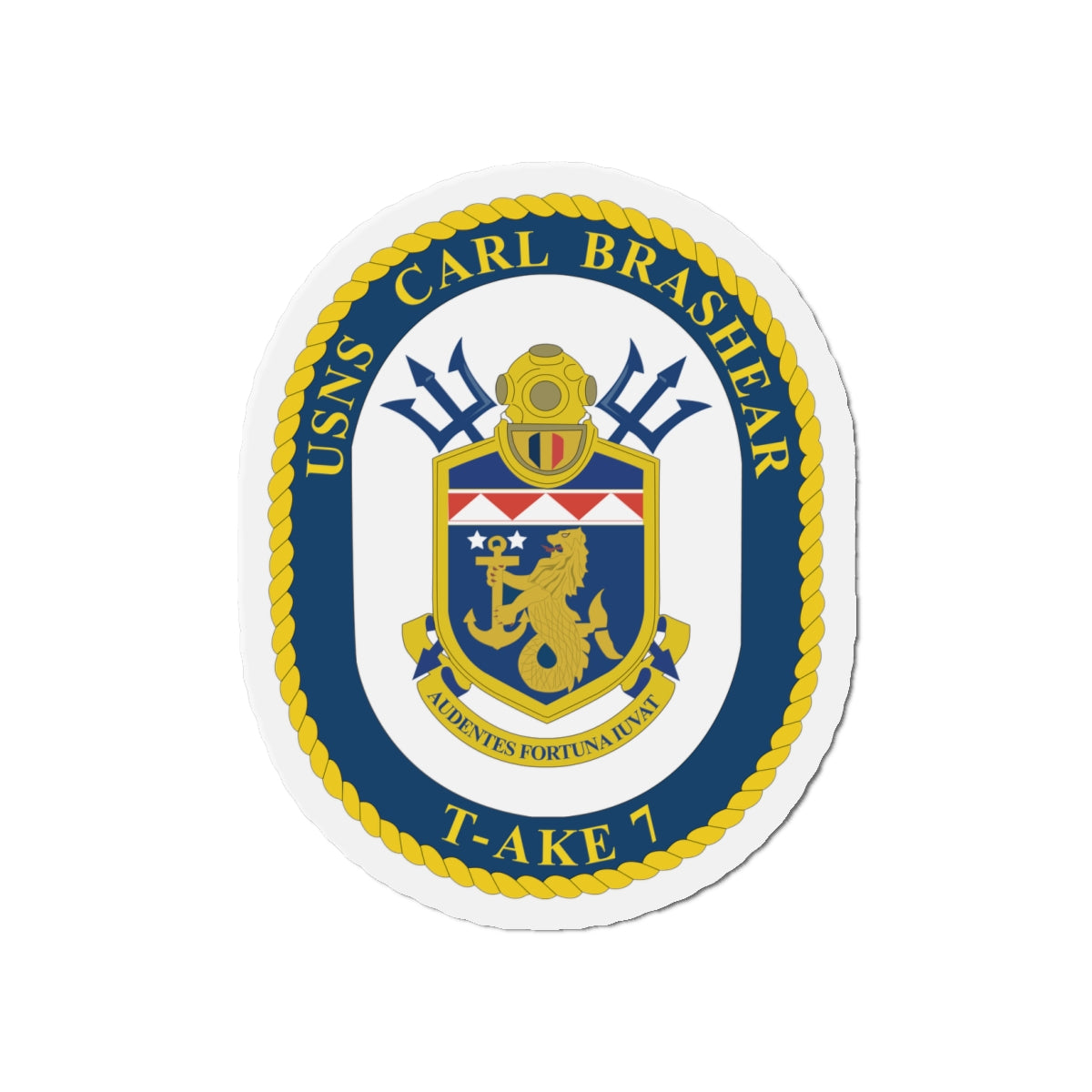 Die-Cut Magnet - Navy - USNS Carl Brashear (T-AKE 7) wo txt