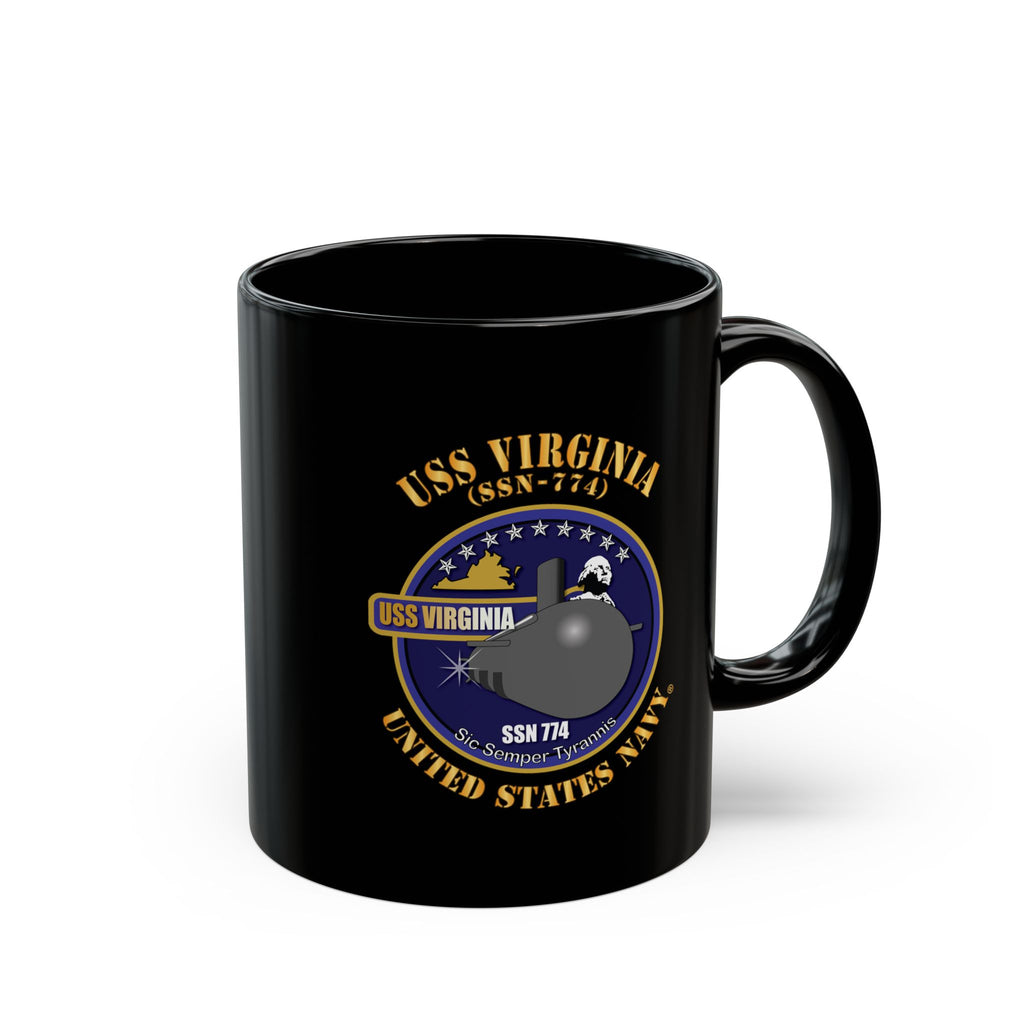 Black Mug (11oz, 15oz) - Navy - USS Virginia (SSN-774) X 300