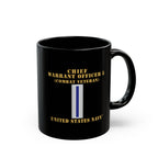 Black Mug (11oz, 15oz) - Navy - Chief Warrant Officer 5 - CW05 - Combat Veteran