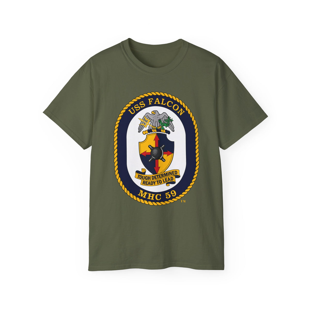 Unisex Ultra Cotton T-Shirt - Navy - USS Falcon (MHC-59) wo txt