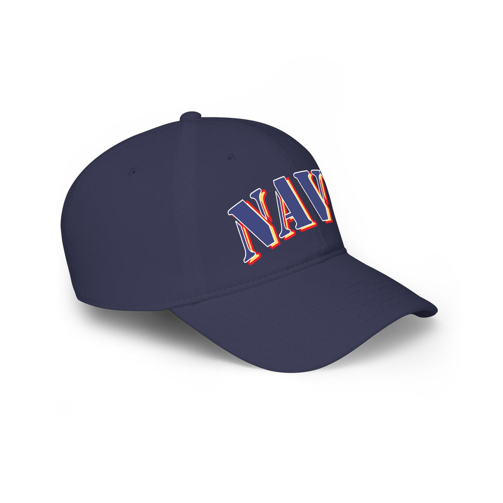 NAVY DTF Baseball Cap — Red Low Profile Hat for Military & Patriotic Fans