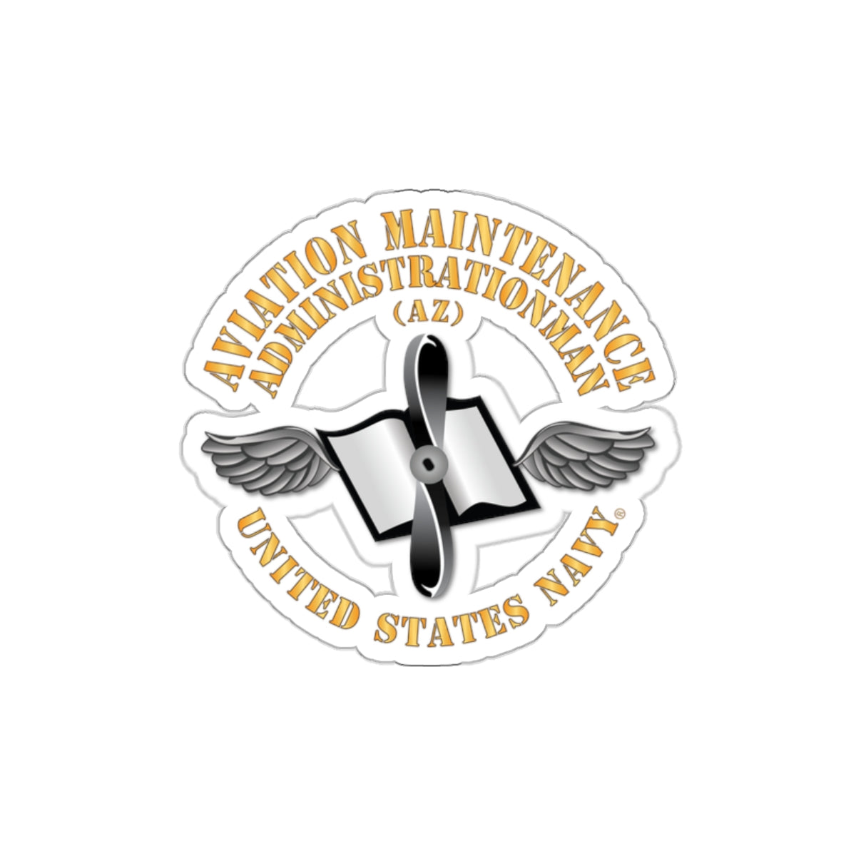Die-Cut Vinyl Sticker - Navy - Rate - Aviation Maintenance Administrationman (AZ)