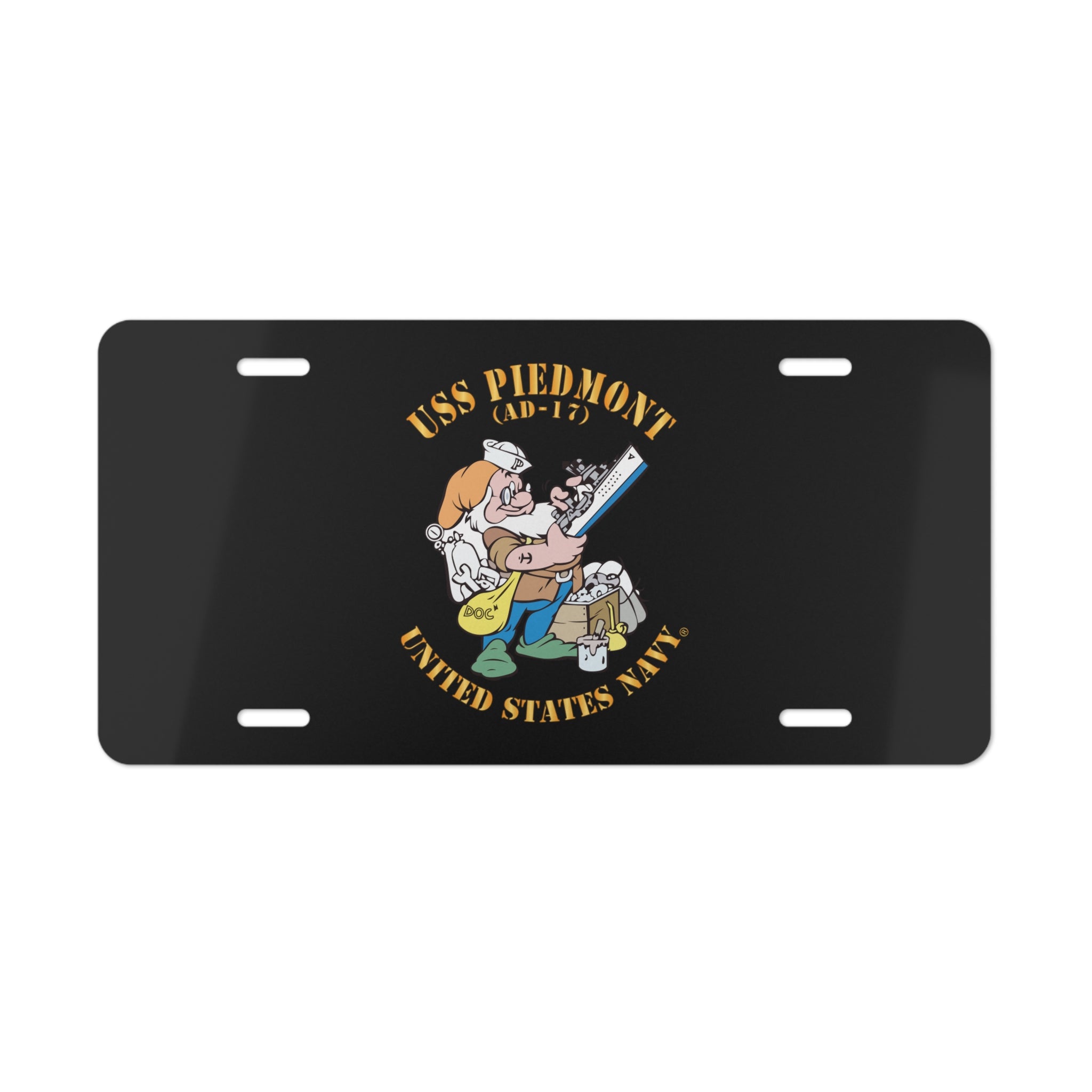 Vanity License Plate - Navy - USS Piedmont (AD-17) X 300
