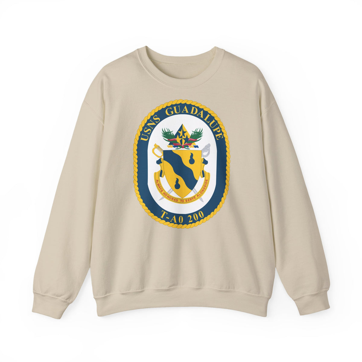 Unisex Heavy Blend™ Crewneck Sweatshirt -  Navy - USNS Guadalupe (T-AO 200) wo txt X 300
