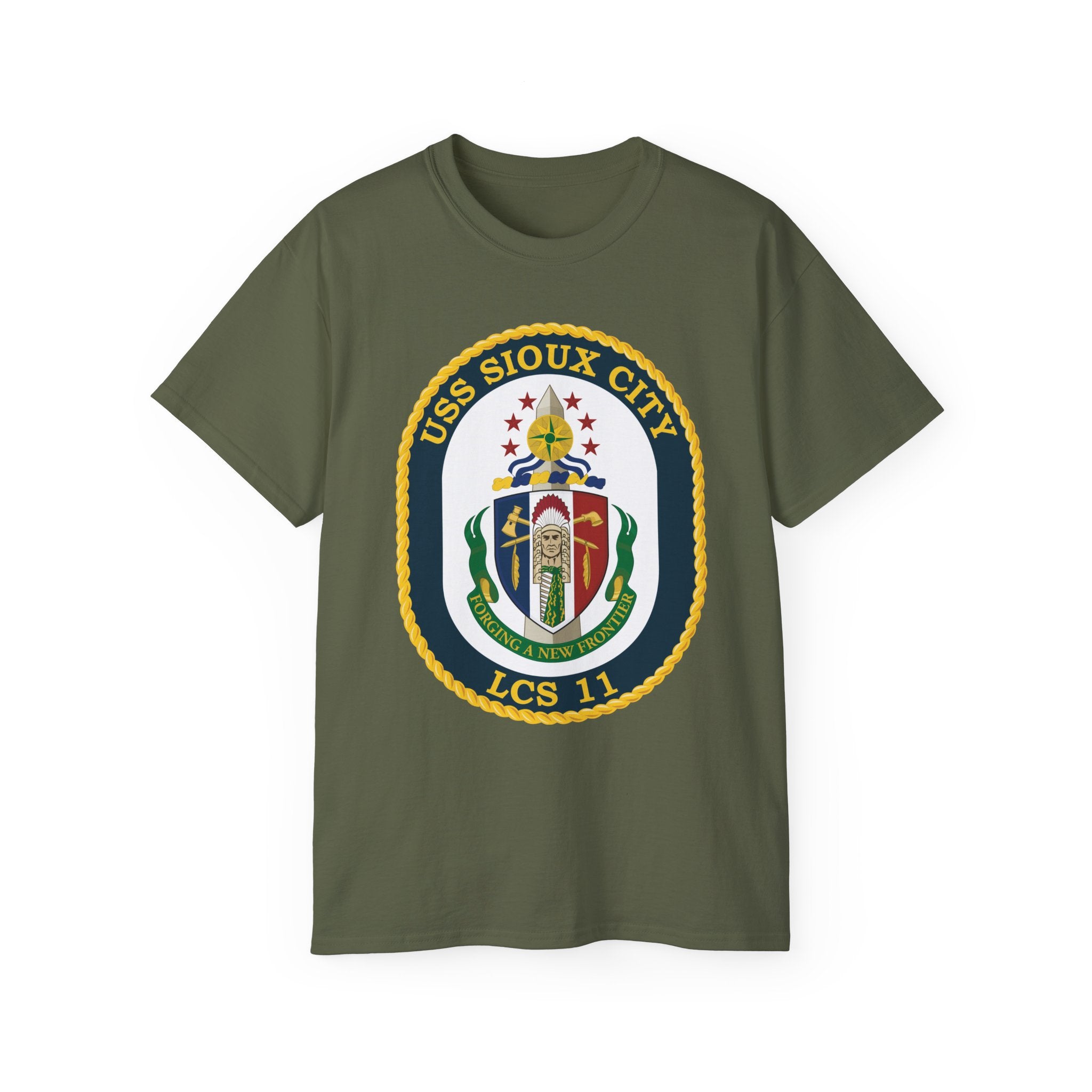 Unisex Ultra Cotton T-Shirt - Navy - USS Sioux City (LCS-11) wo Txt