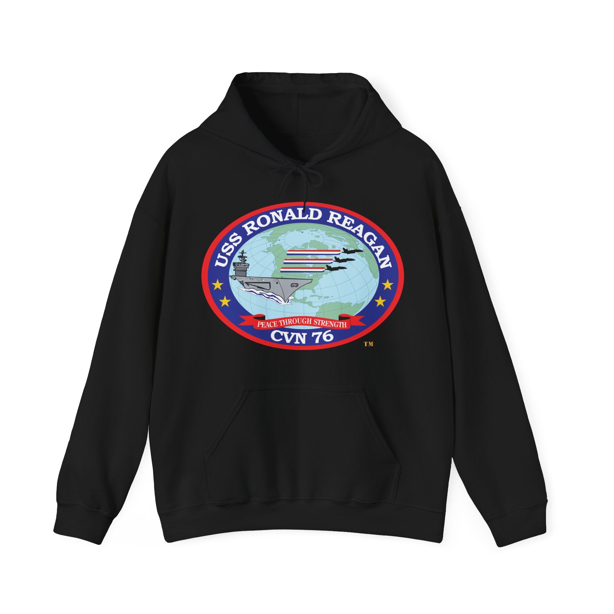 Unisex Heavy Blend™ Hoodies - Navy - USS Ronald Reagan (CVN-76) wo txt X 300