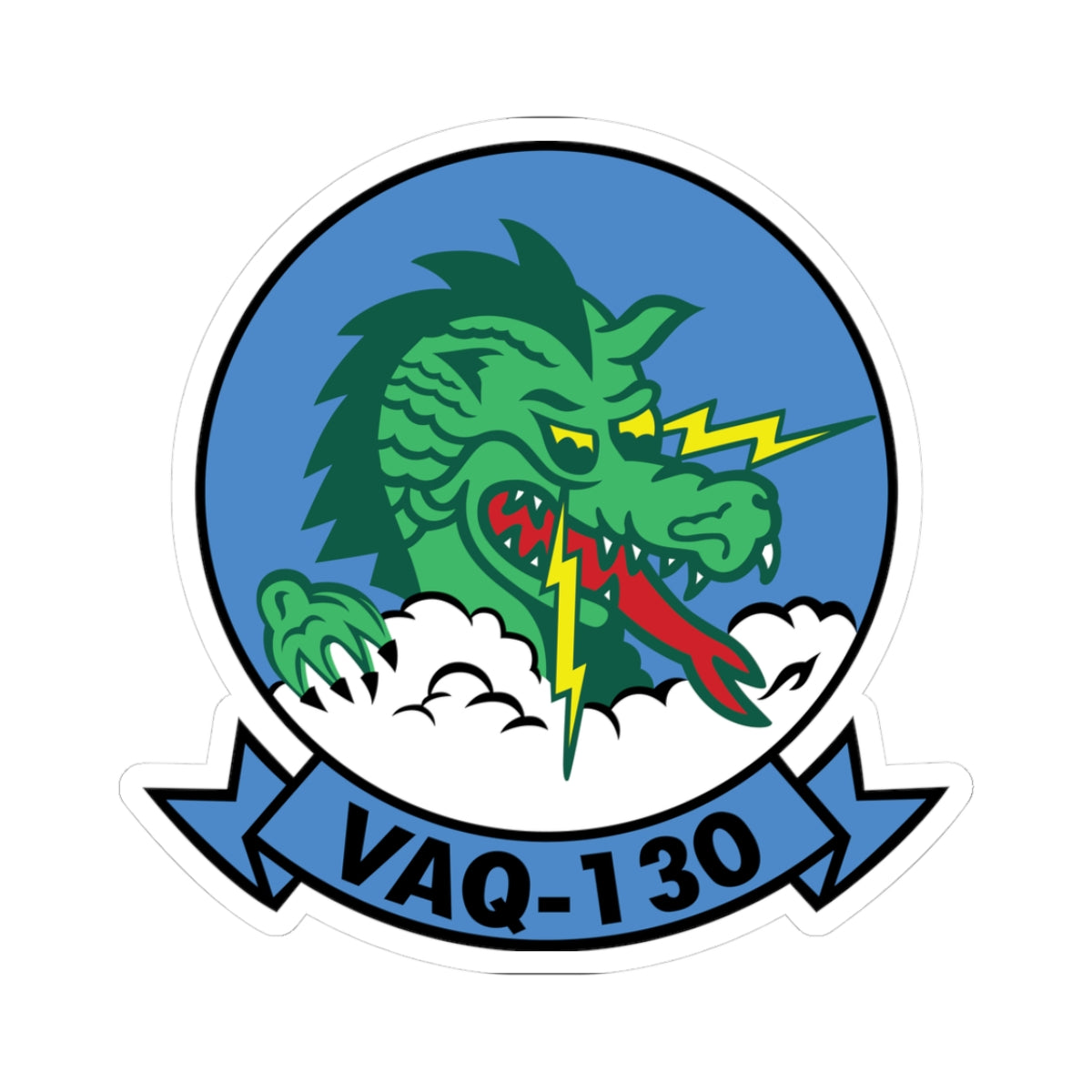 Kiss-Cut Stickers - Navy - Electronic Attack Squadron 130 (VAQ-130) wo txt