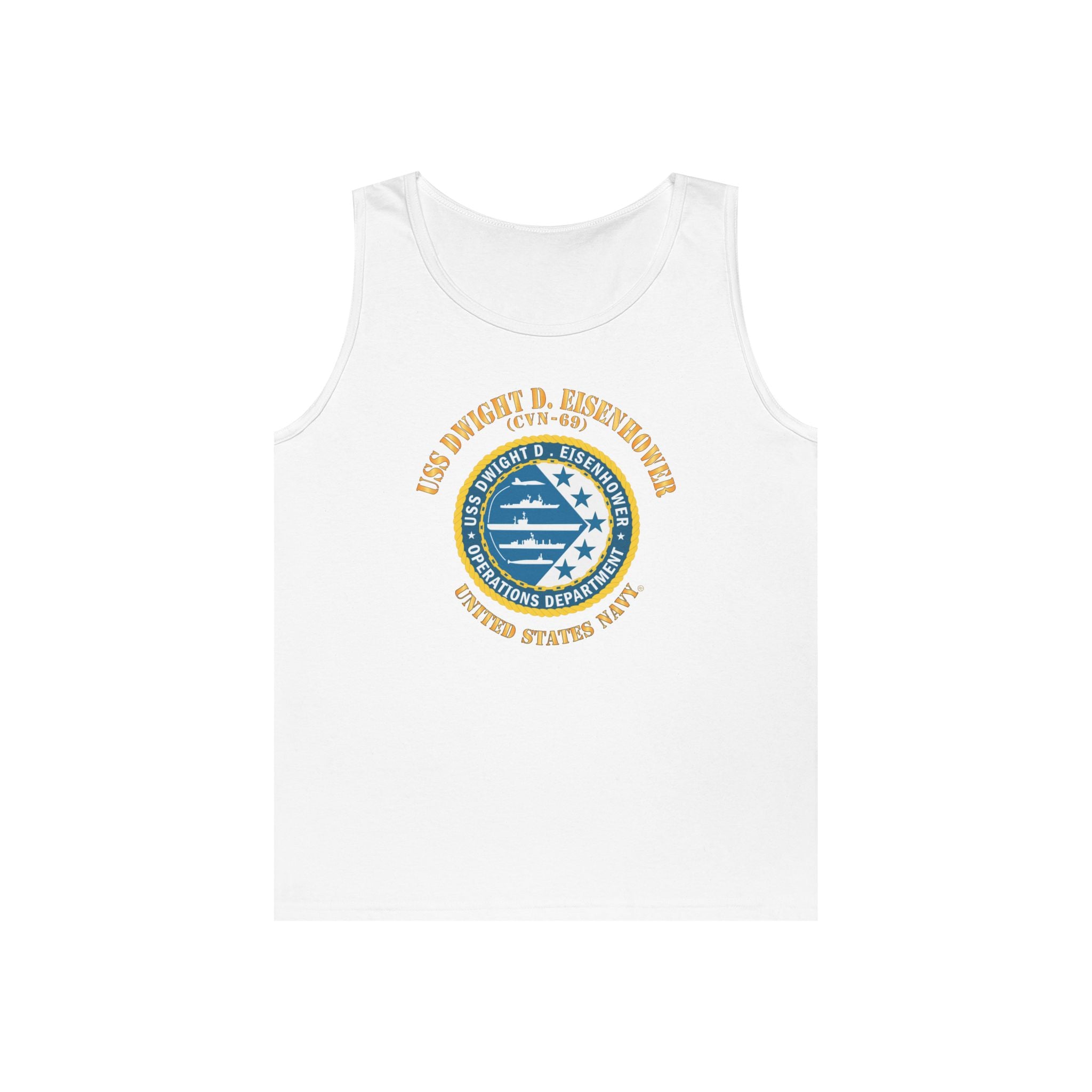 Unisex Heavy Cotton Tank Top - Navy - USS Dwight D. Eisenhower (CVN-69) - Operations Department