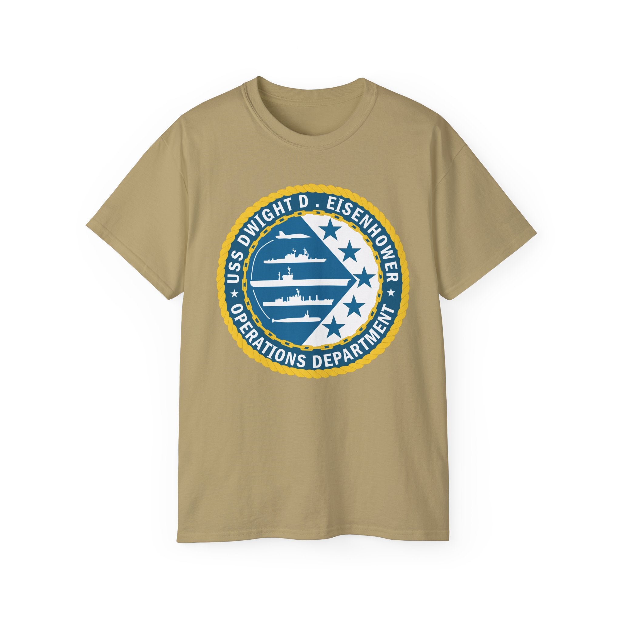 Unisex Ultra Cotton T-Shirt - Navy - USS Dwight D. Eisenhower (CVN-69) - Operations Department wo txt