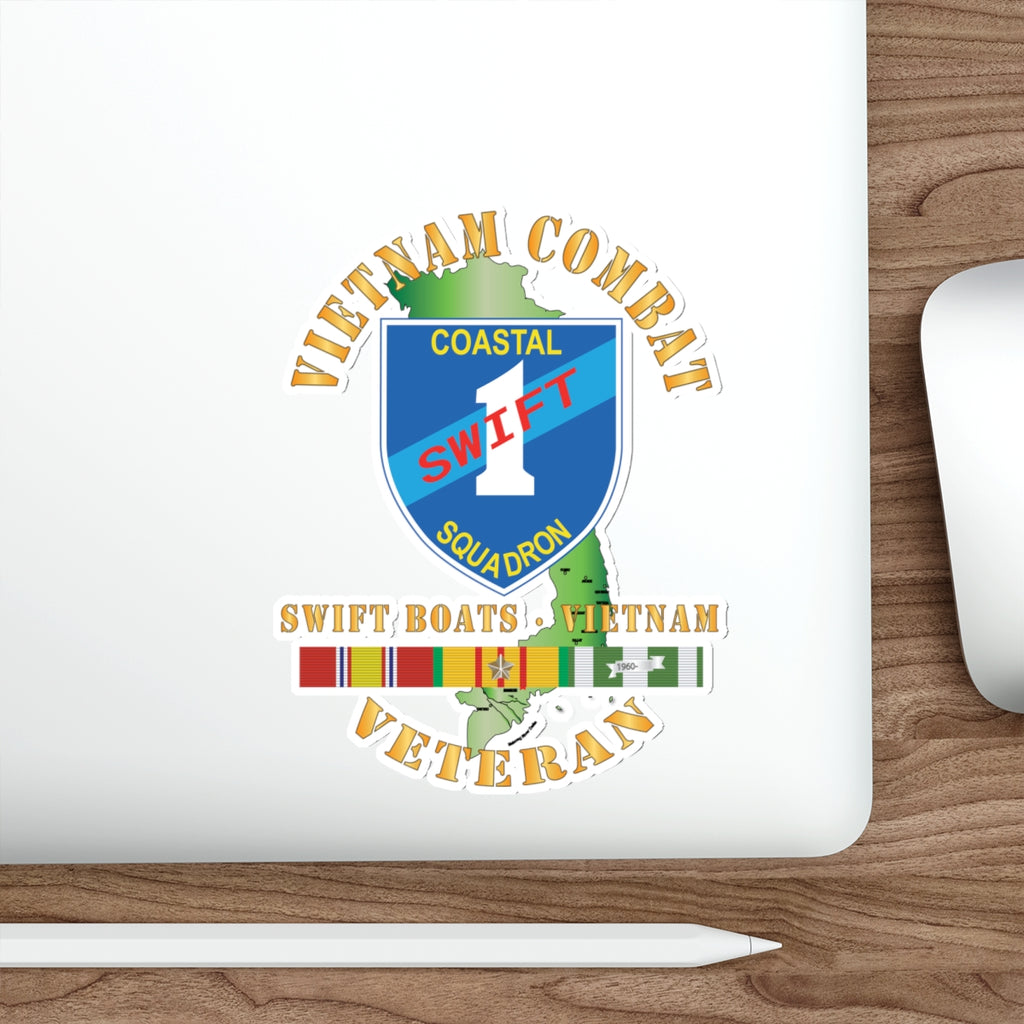Die-Cut Vinyl Sticker - Coastal Squadron One (Blue) - SSI -Swift Boats - Vietnam w VN SVC X 300