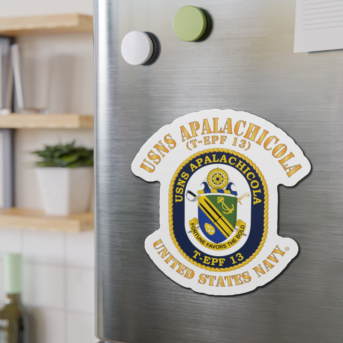 Die-Cut Magnet - Navy - USNS Apalachicola (T-EPF 13)