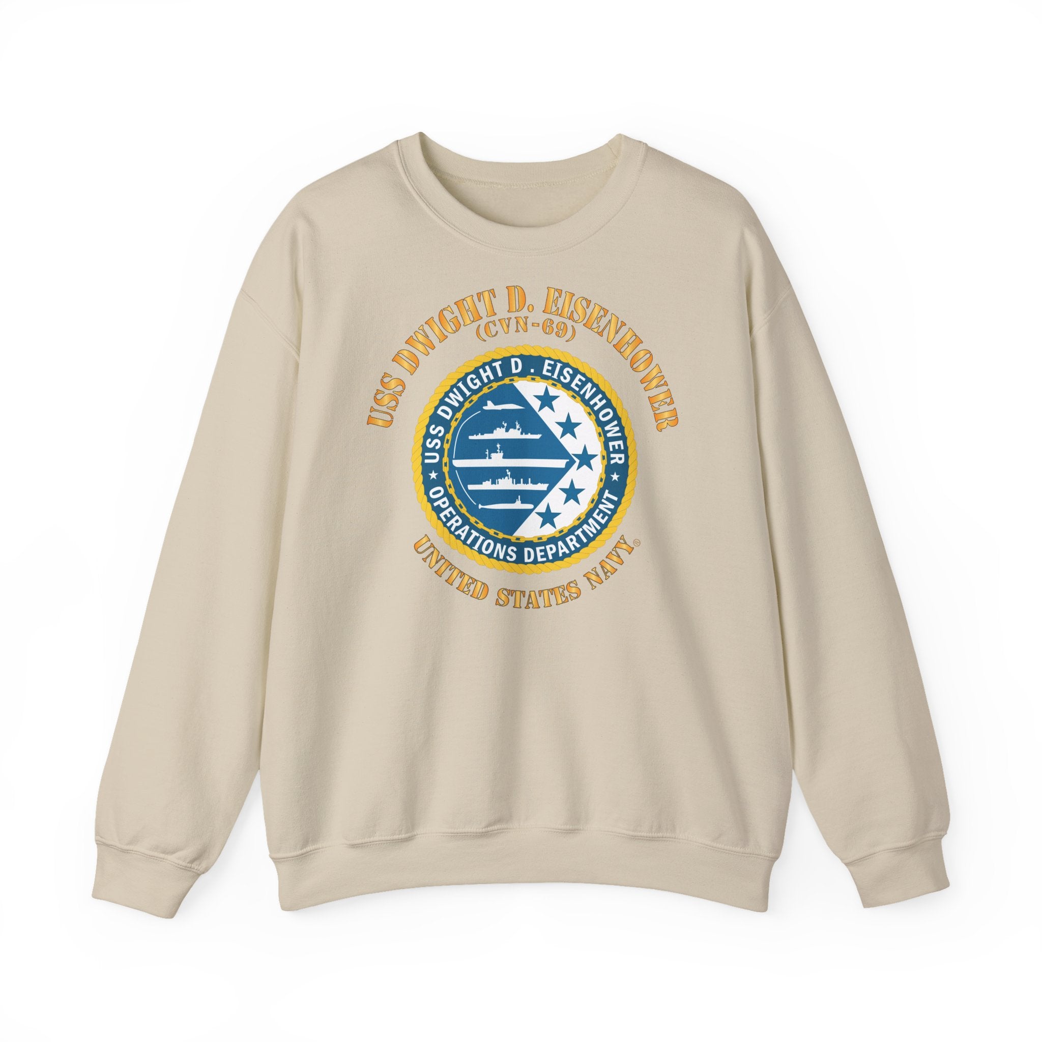 Unisex Heavy Blend™ Crewneck Sweatshirt - Navy - USS Dwight D. Eisenhower (CVN-69) - Operations Department