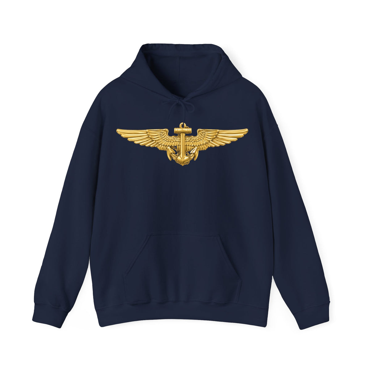 Unisex Heavy Blend™ Hoodies - Navy - Badge - Naval Aviator Wings wo txt - 3D - Enhanced