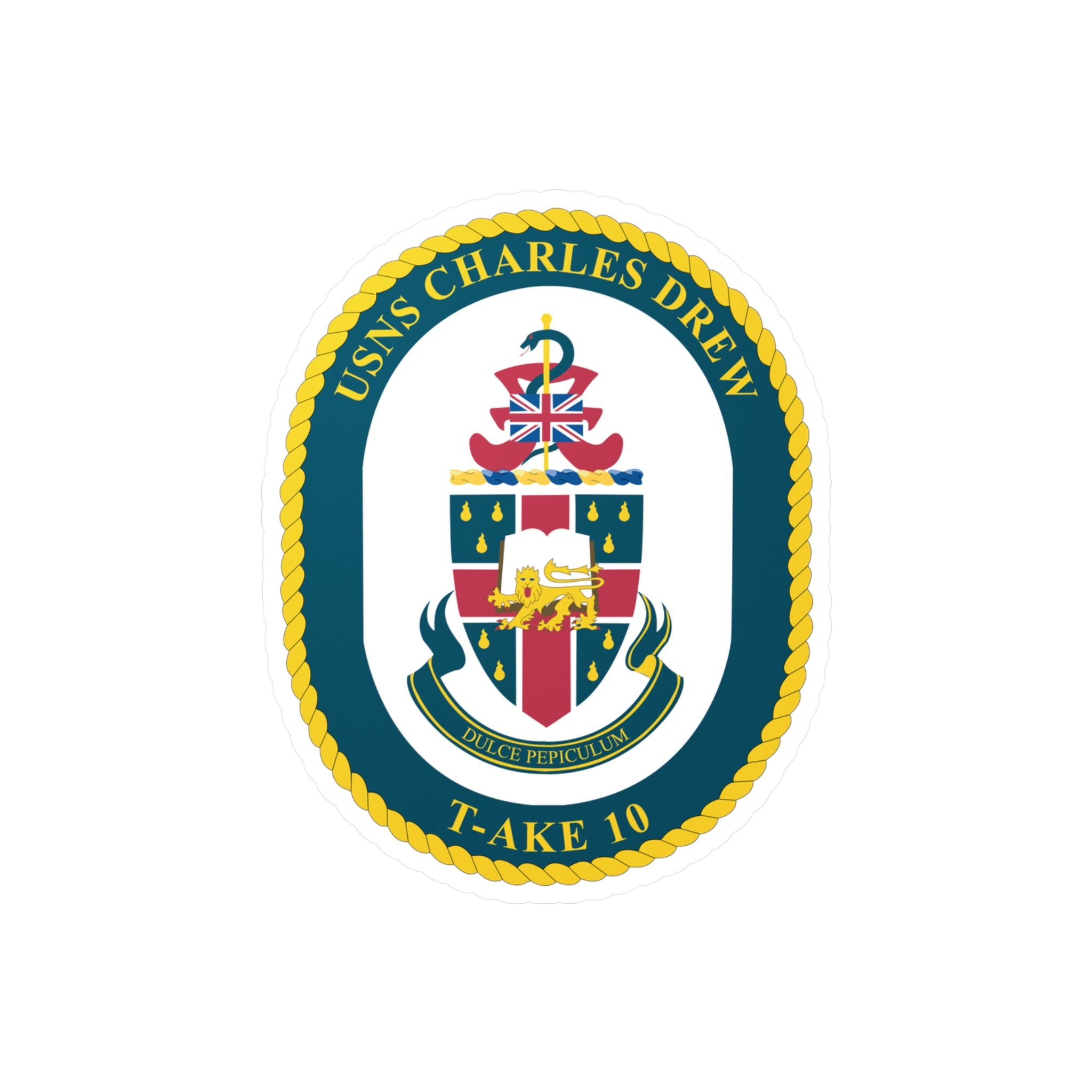 Kiss-Cut Vinyl Decal - Navy - USNS Charles Drew (T-AKE 10) wo txt