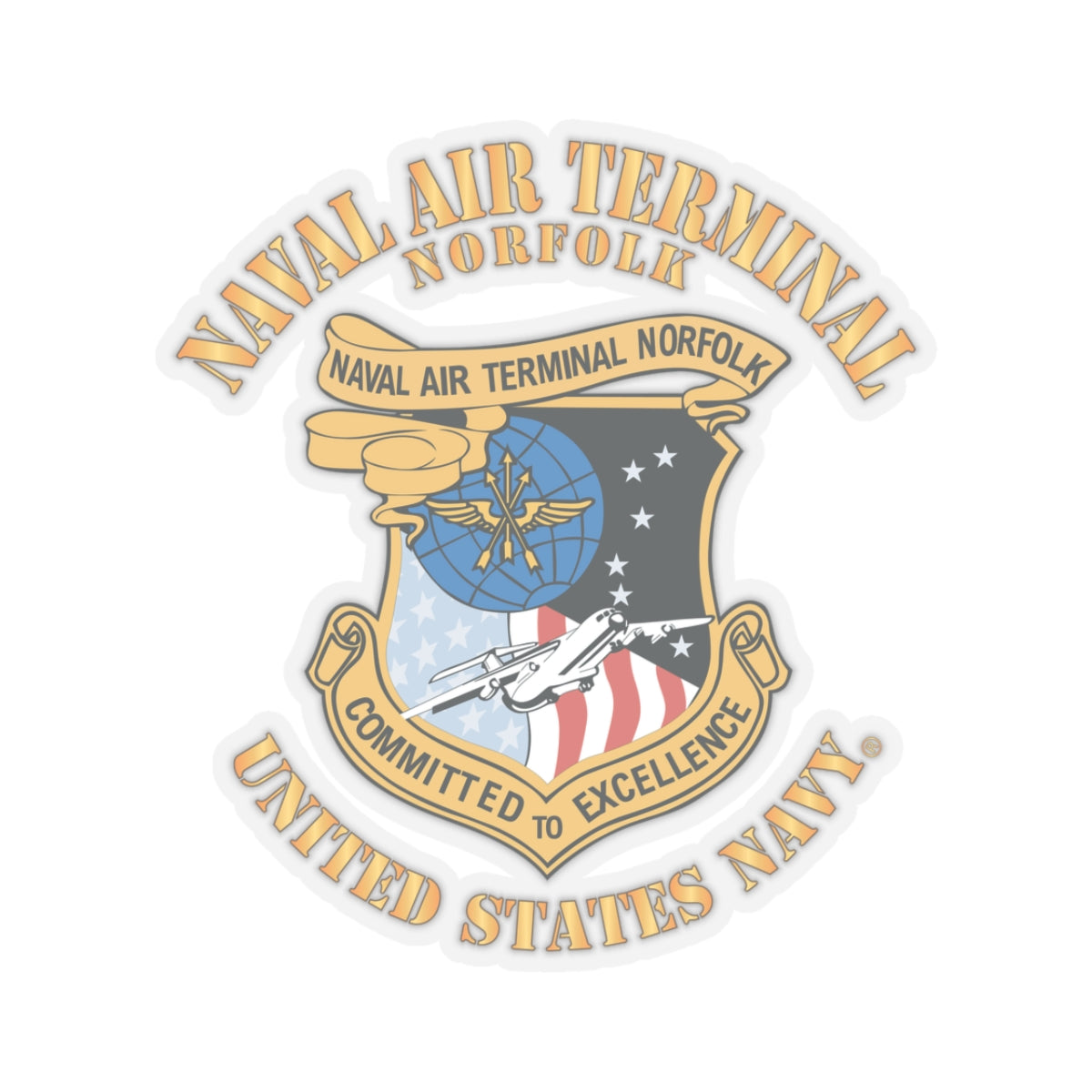 Kiss-Cut Stickers - Navy - Naval Air Terminal Norfolk