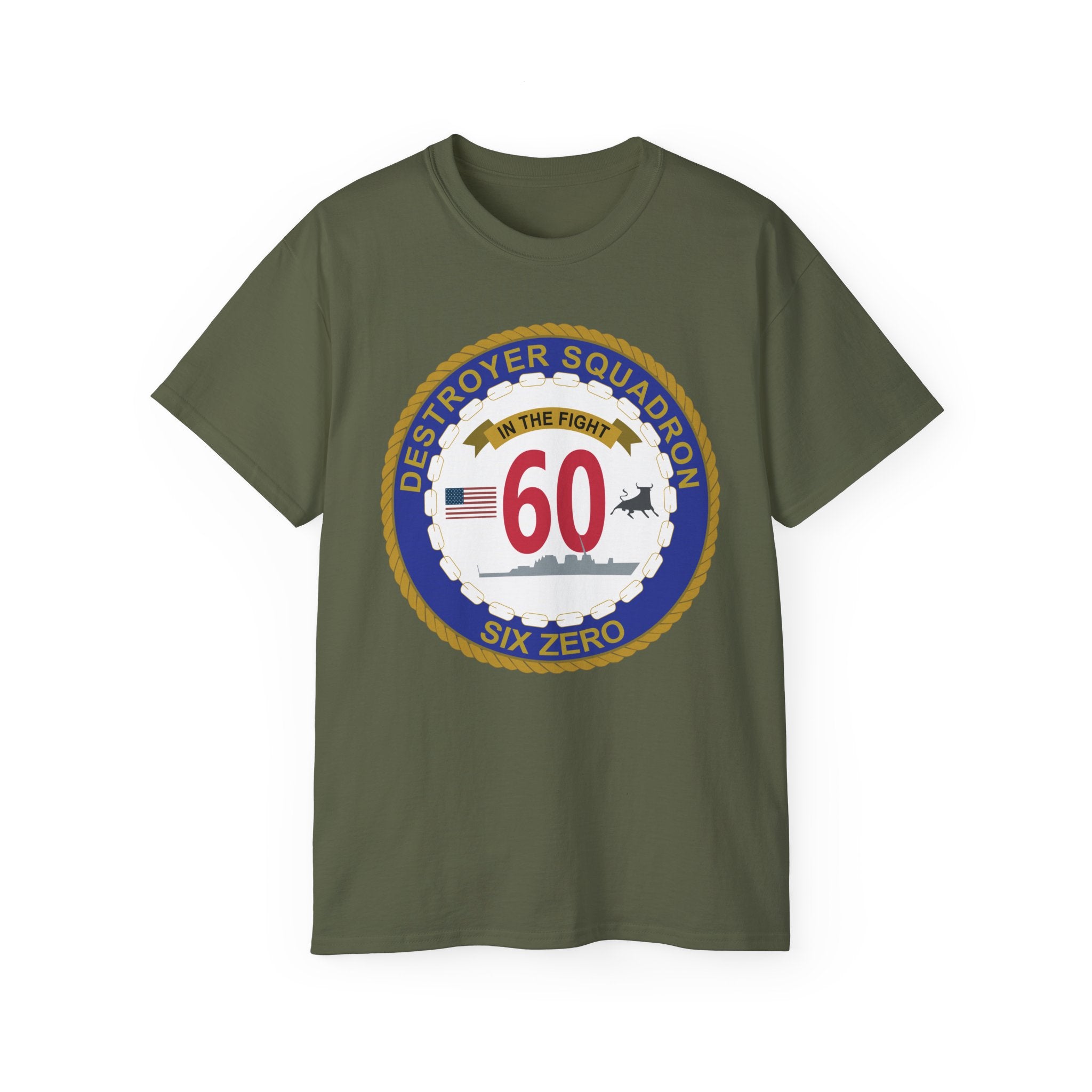 Unisex Ultra Cotton T-Shirt - Navy - Destroyer Squadron 60 wo txt