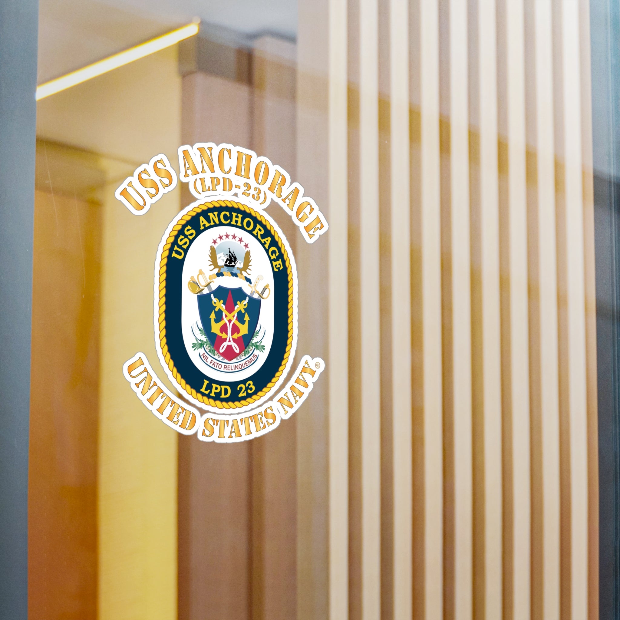 Kiss-Cut Vinyl Decal - Navy - USS Anchorage (LPD-23)