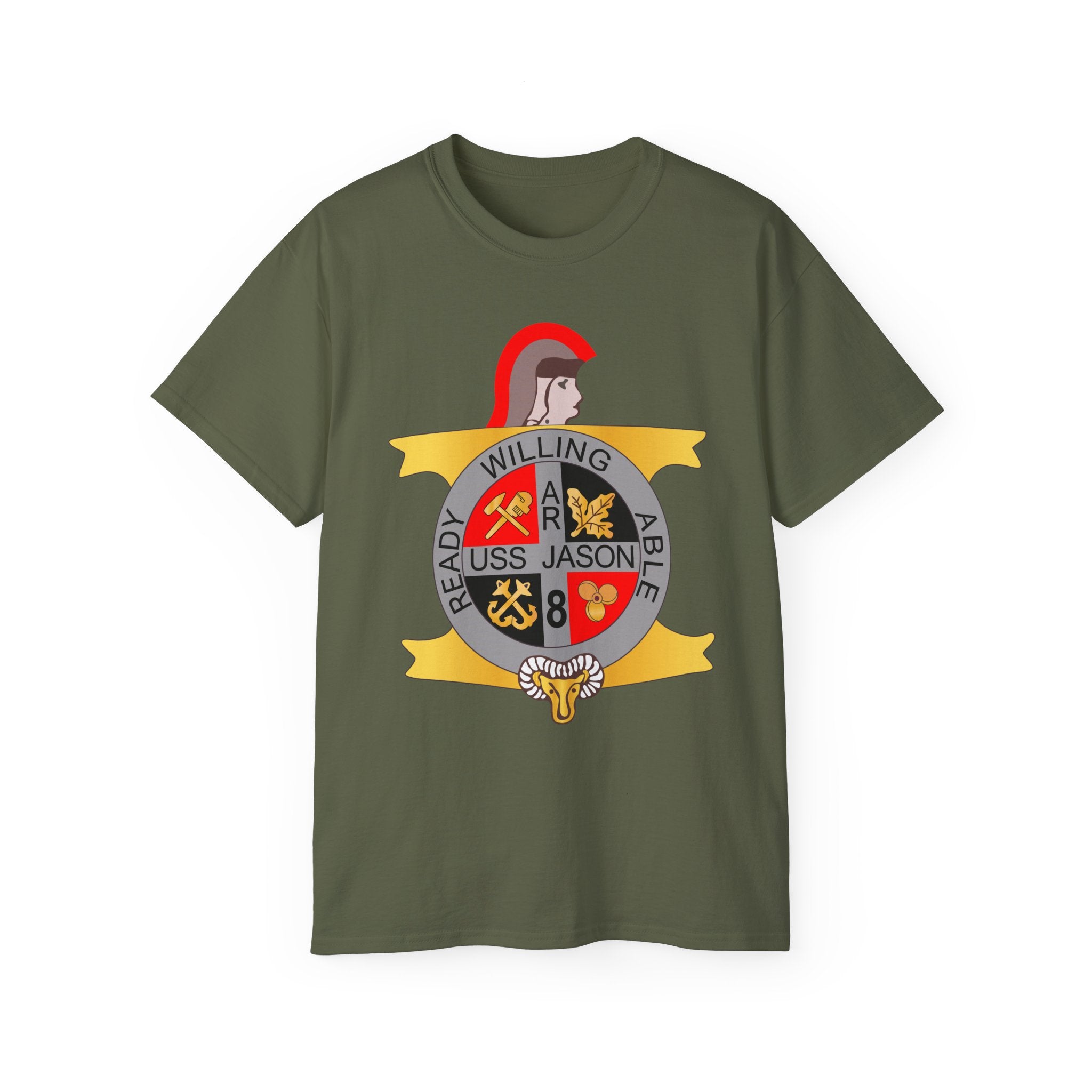 Unisex Ultra Cotton T-Shirt - Navy - USS Jason (AR-8) wo Txt