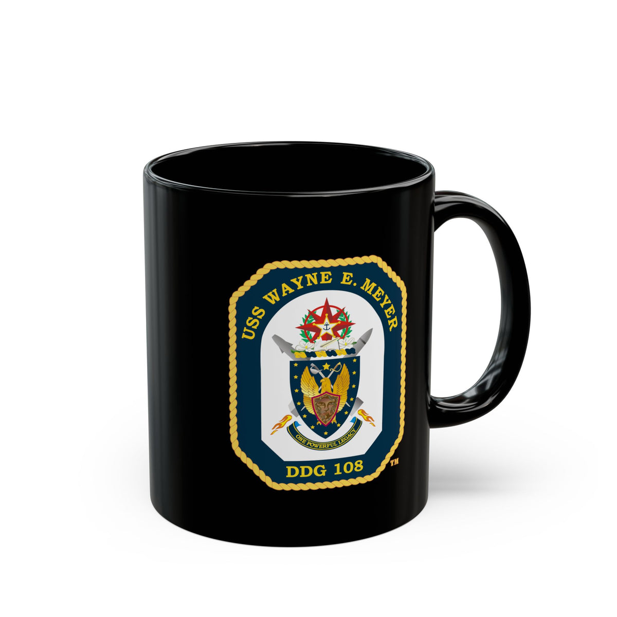 Black Mug (11oz, 15oz) - Navy - USS Wayne E. Meyer (DDG-108) wo txt X 300