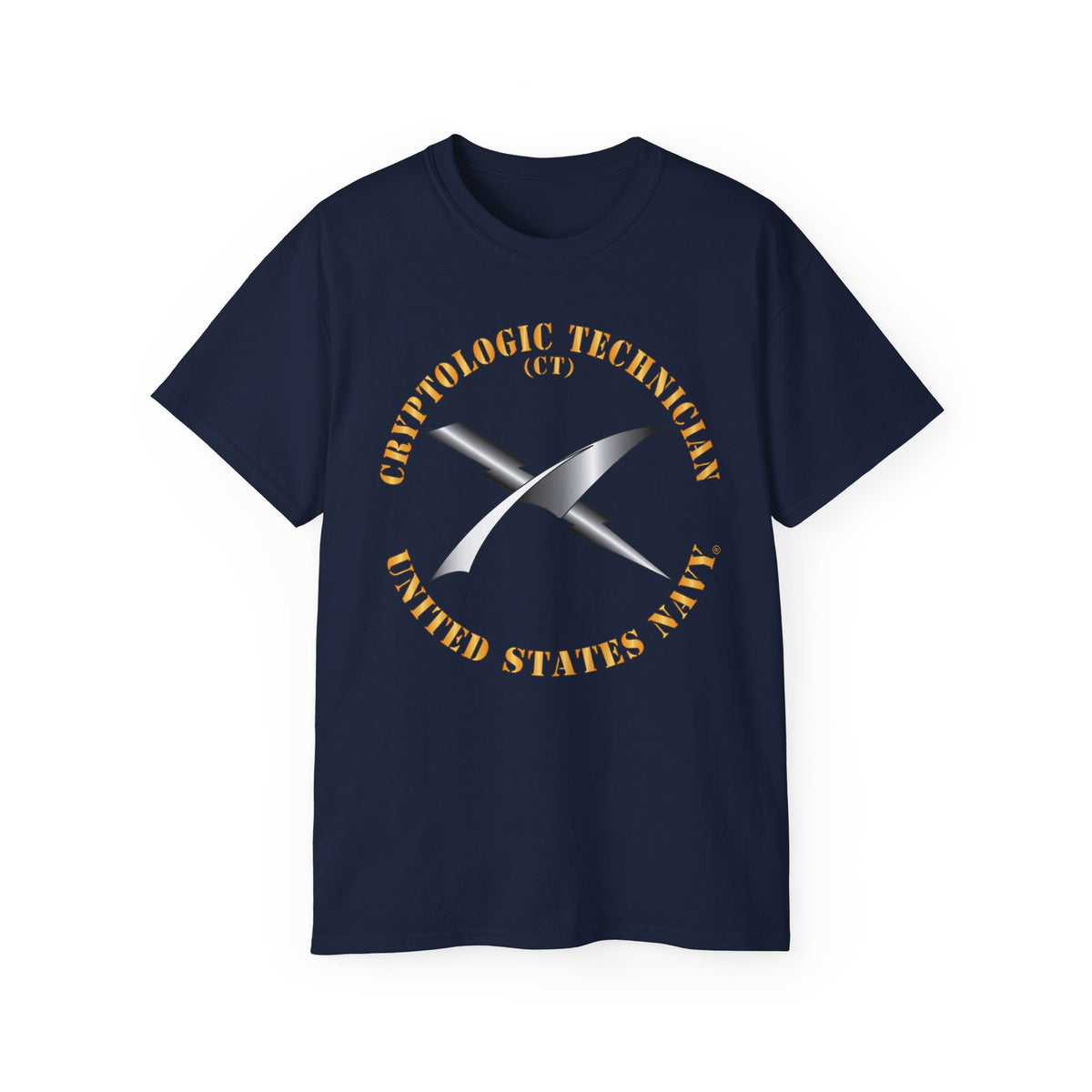 Unisex Ultra Cotton T-Shirt - Navy - Rate - Cryptologic Technician (CT)