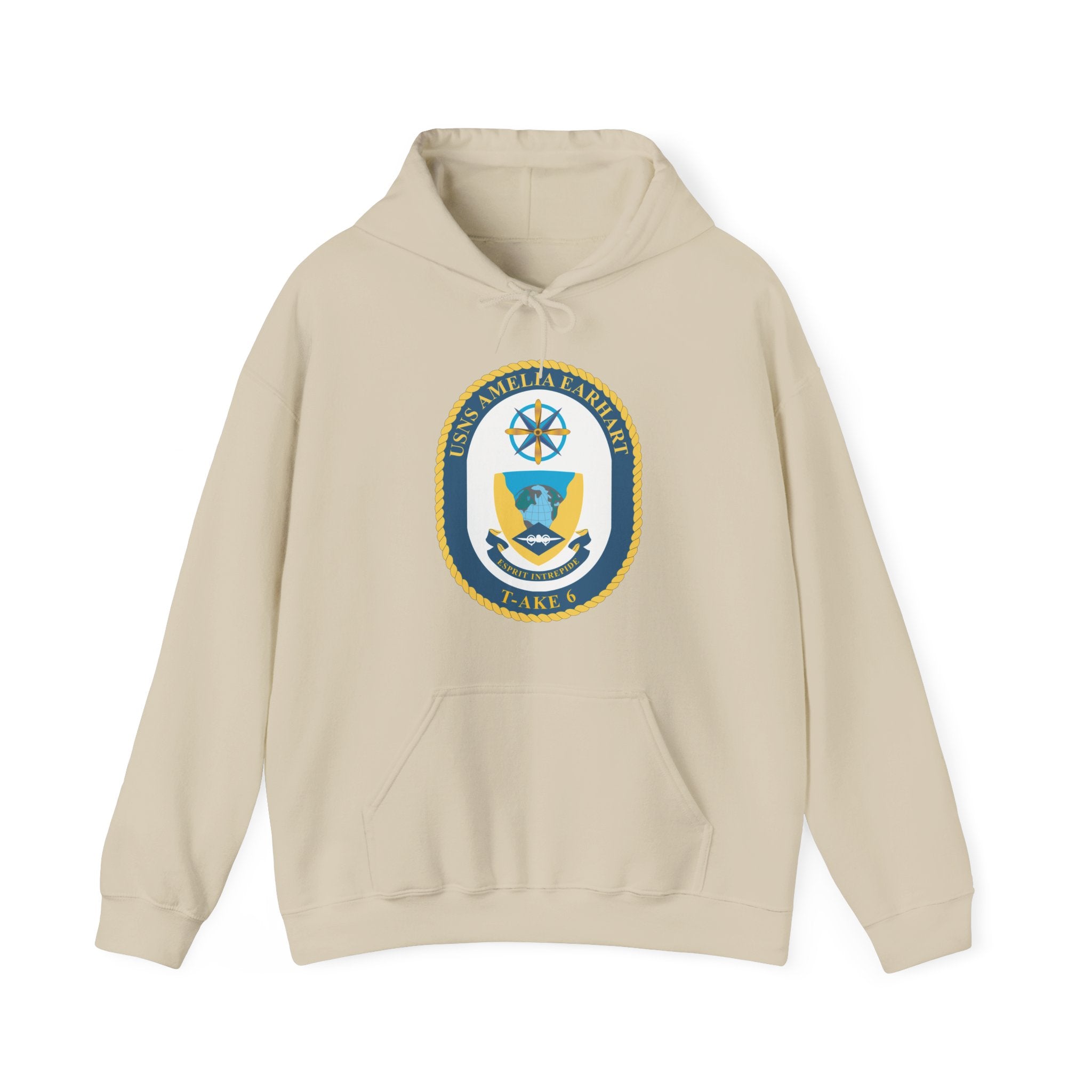 Unisex Heavy Blend™ Hoodies - Navy - USNS Amelia Earhart (T-AKE 6) wo txt
