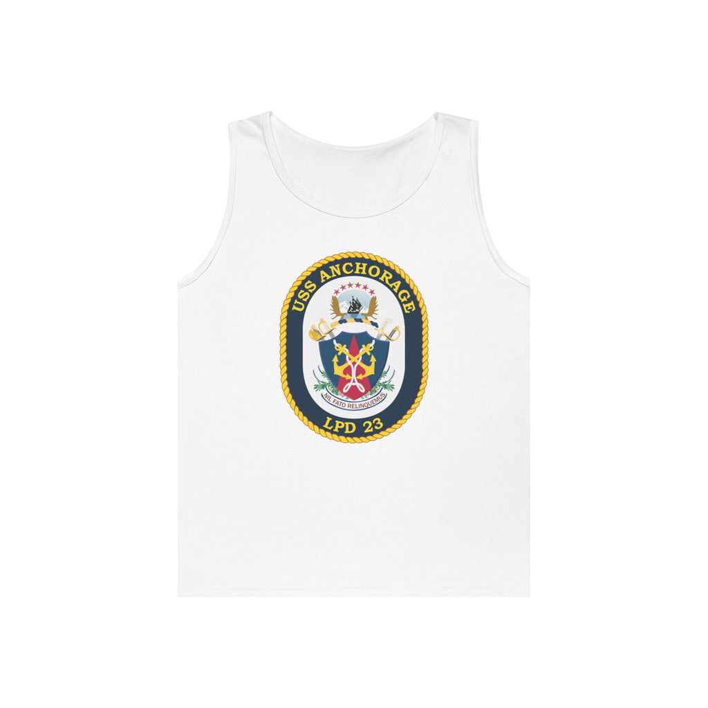 Unisex Heavy Cotton Tank Top - Navy - USS Anchorage (LPD-23) wo txt