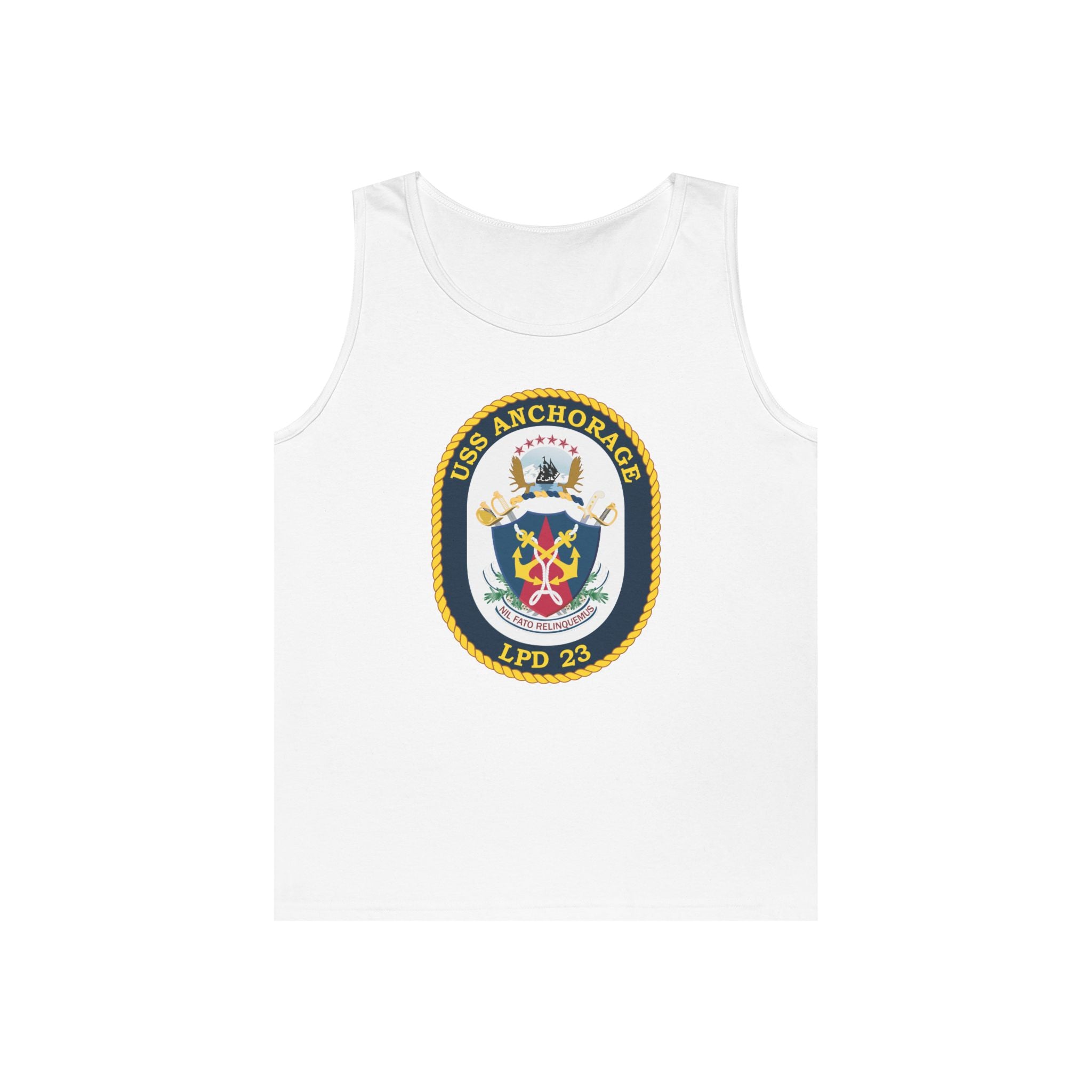 Unisex Heavy Cotton Tank Top - Navy - USS Anchorage (LPD-23) wo txt