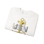 Unisex Heavy Blend™ Crewneck Sweatshirt - Navy - Fouled Anchor wo txt
