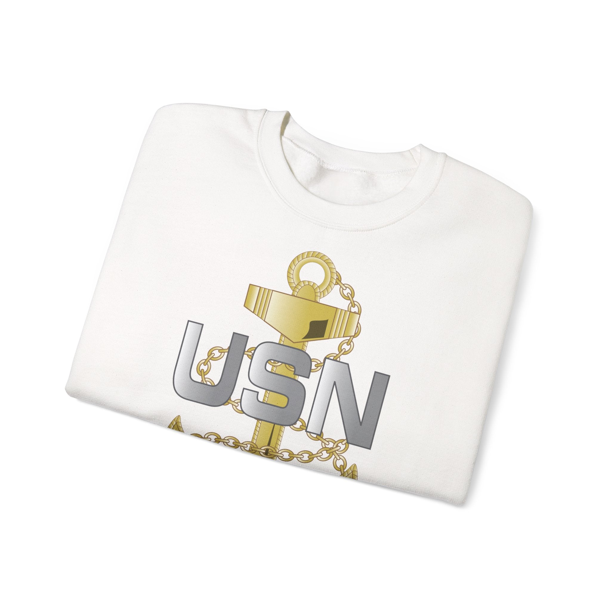 Unisex Heavy Blend™ Crewneck Sweatshirt - Navy - Fouled Anchor wo txt