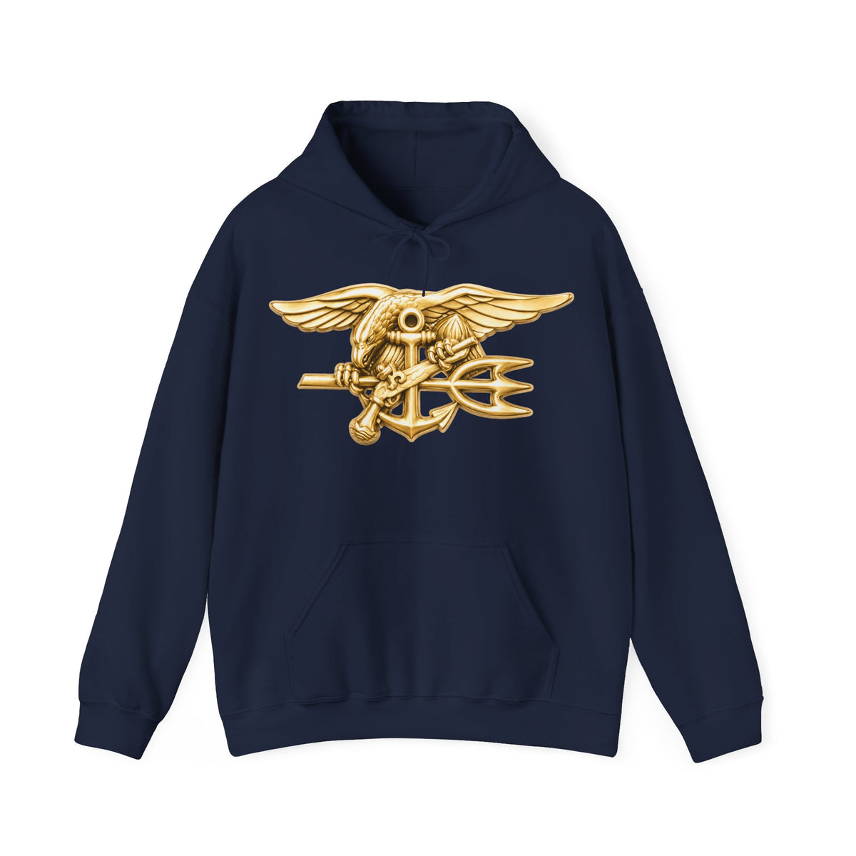 Unisex Heavy Blend™ Hoodies - Navy - Badge - Special Warfare insignia wo txt - 3D - Enhanced