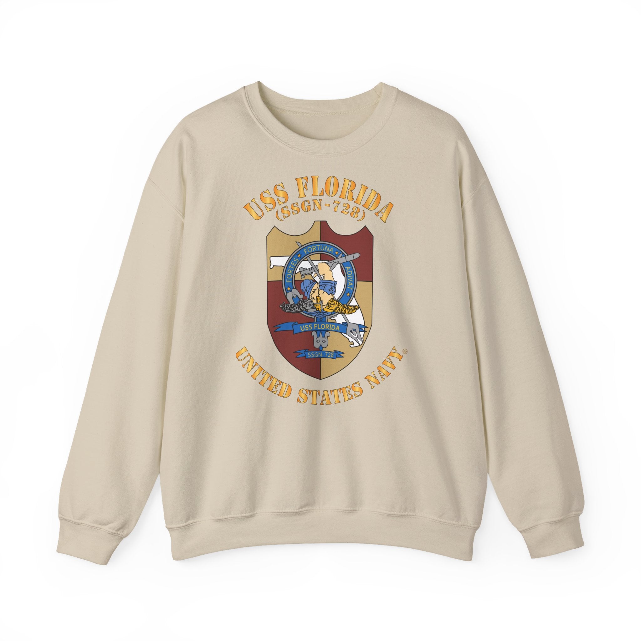 Unisex Heavy Blend™ Crewneck Sweatshirt - Navy - USS Florida (SSGN-728)