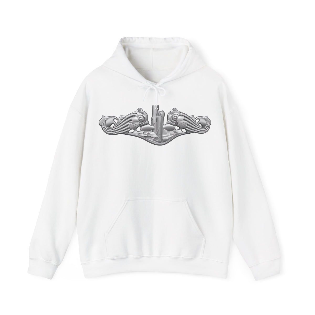 Unisex Heavy Blend™ Hoodies - Navy - Badge - Submarine Warfare wo txt - Enlisted - 3D - Enhanced