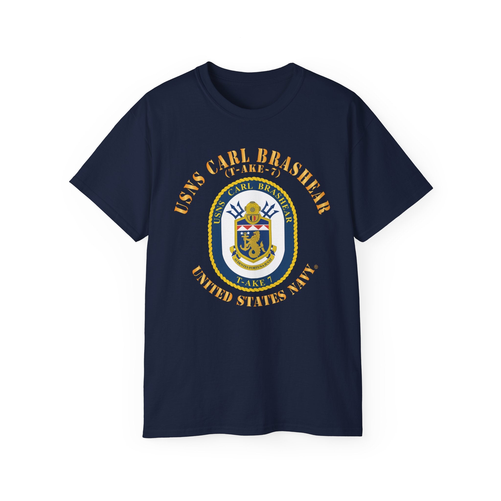 Unisex Ultra Cotton T-Shirt - Navy - USNS Carl Brashear (T-AKE 7)