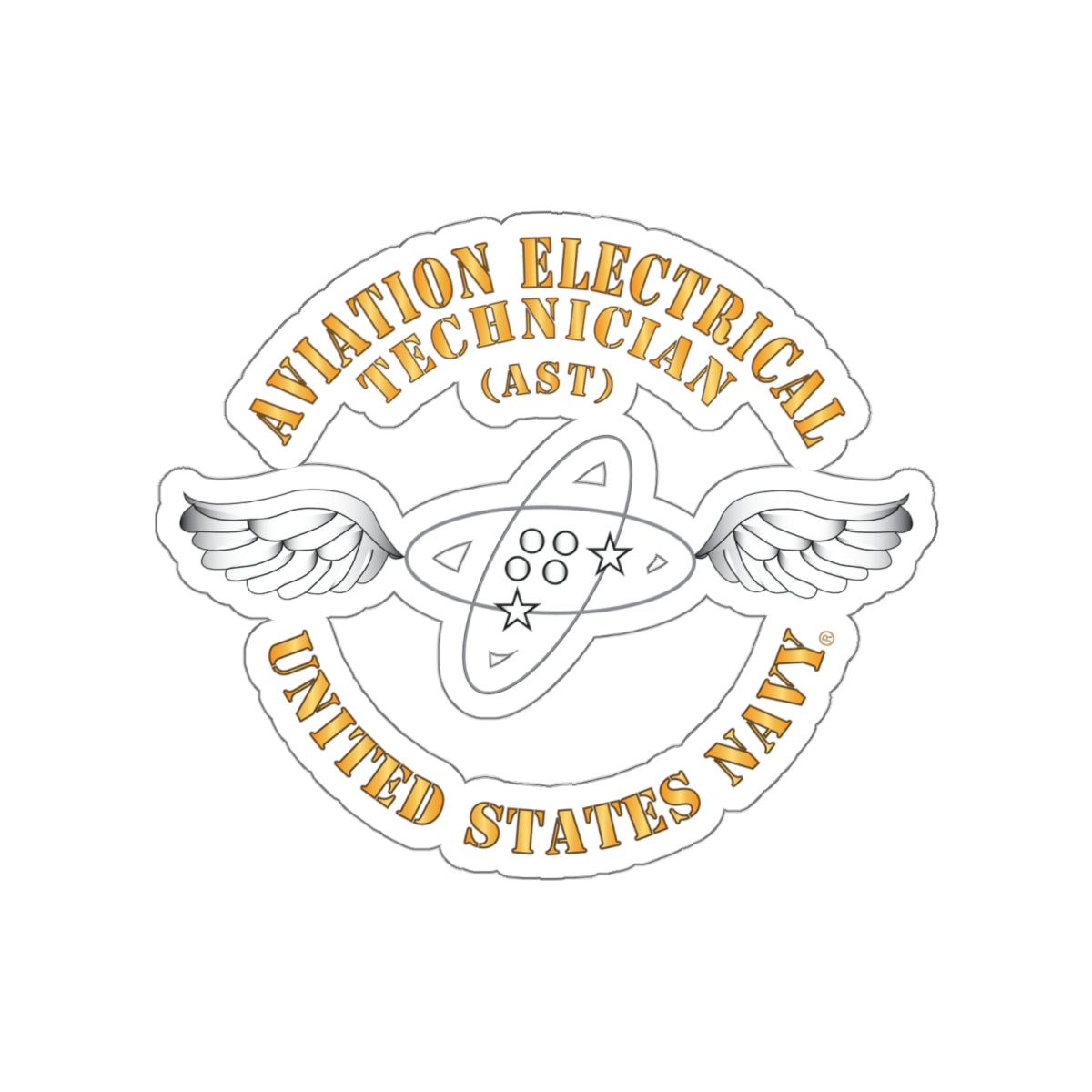 Die-Cut Vinyl Sticker - Navy - Rate - Aviation Electrical Technician (AST)
