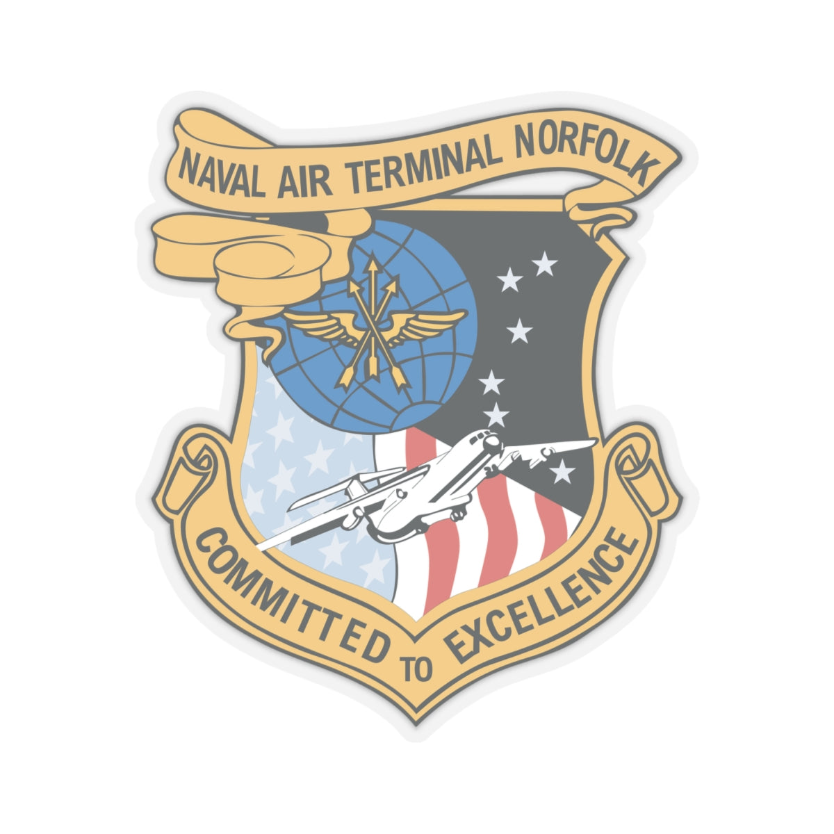 Kiss-Cut Stickers - Navy - Naval Air Terminal Norfolk wo Txt