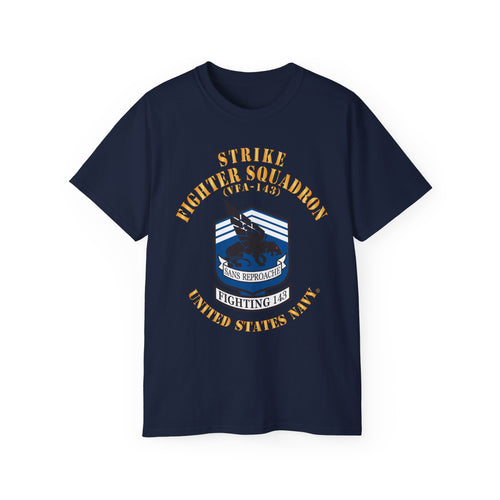 Unisex Ultra Cotton T-Shirt - Navy - Strike Fighter Squadron 143 (VFA-143) X 300