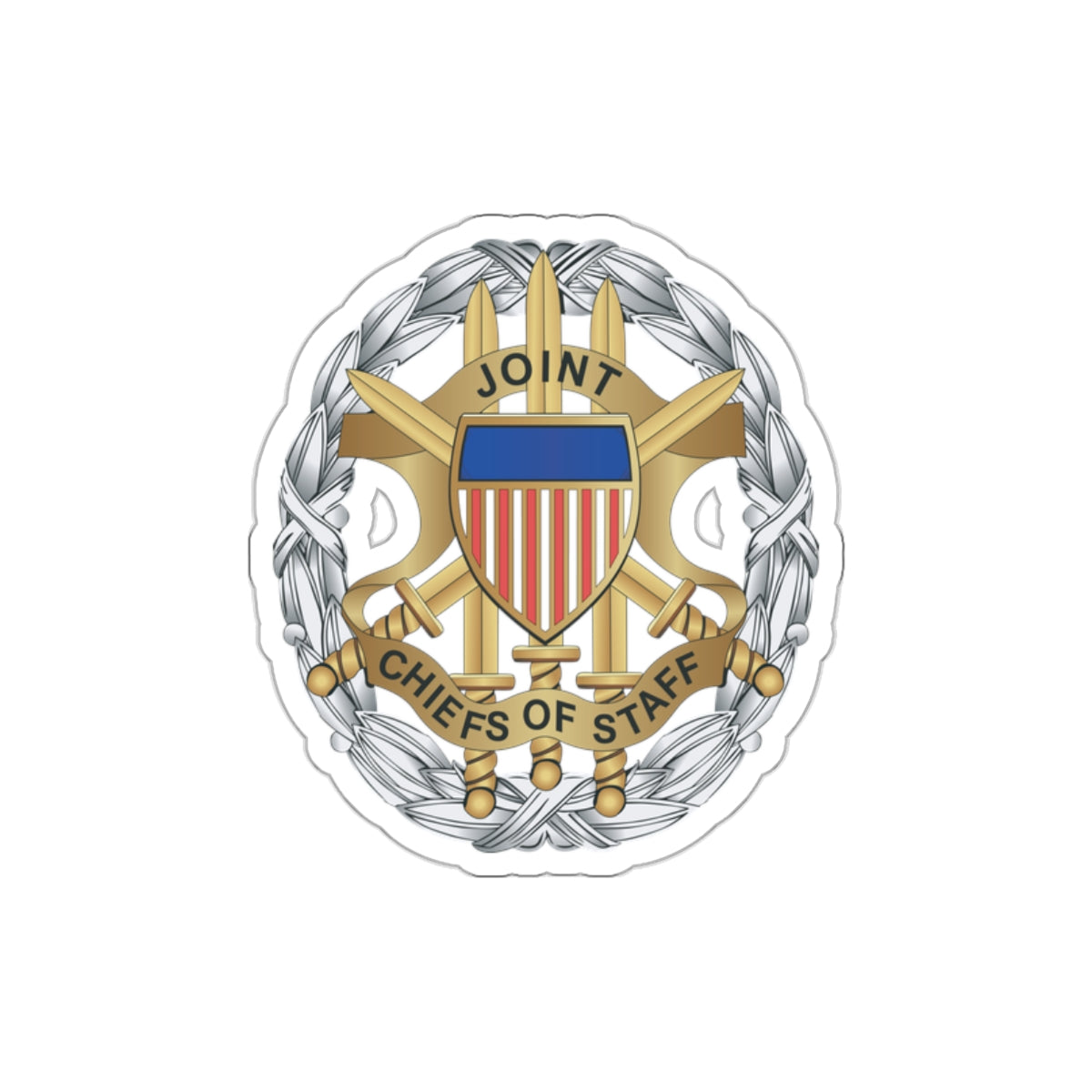 Die-Cut Vinyl Sticker - Joint Chiefs of Staff Service Badge wo txt X 300