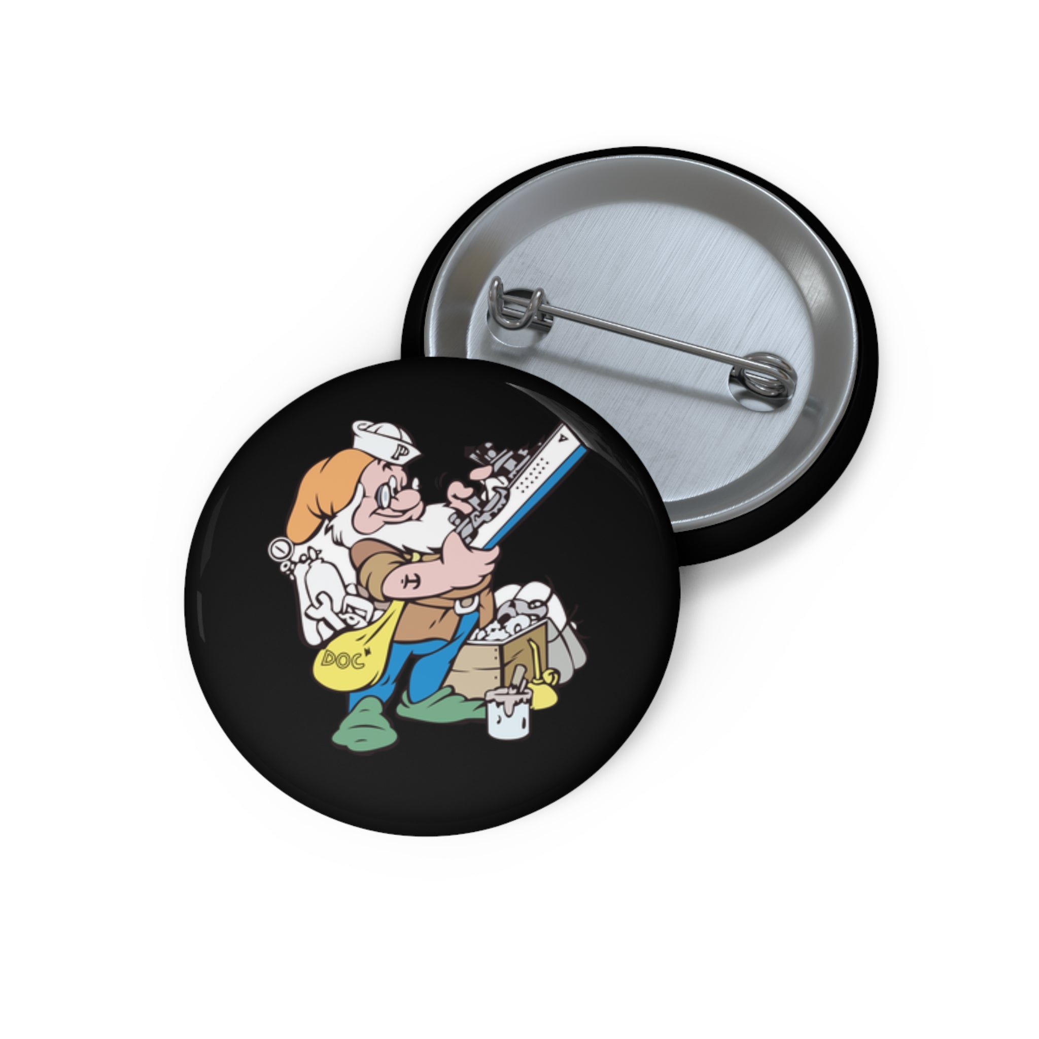 Custom Pin Button - Navy - USS Piedmont (AD-17) wo txt