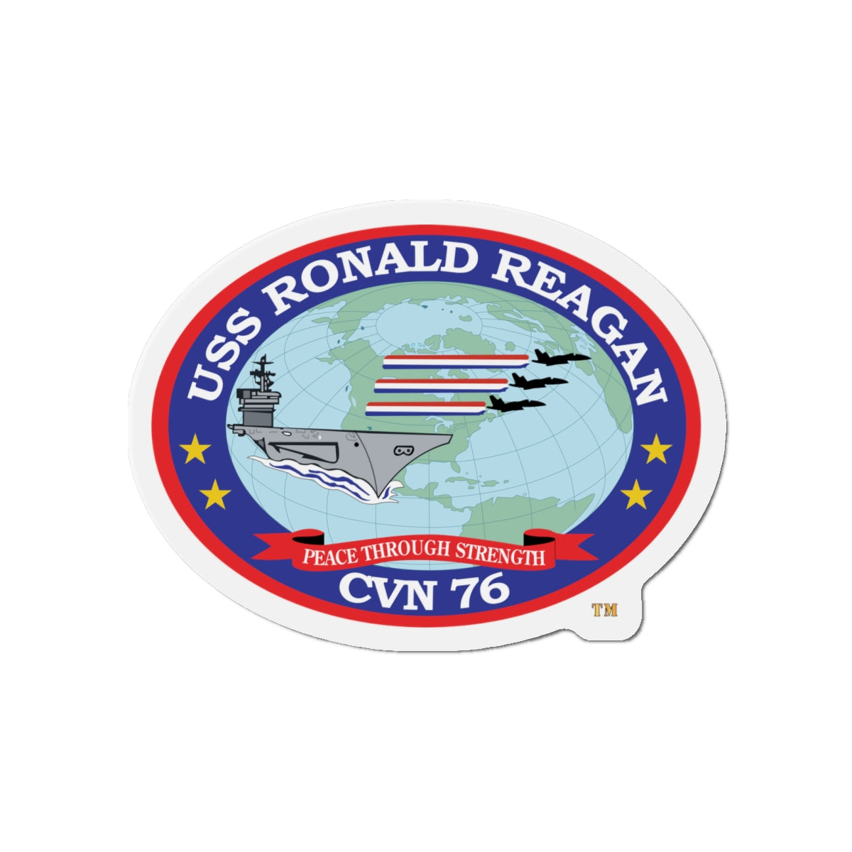 Die-Cut Magnet - Navy - USS Ronald Reagan (CVN-76) wo txt X 300