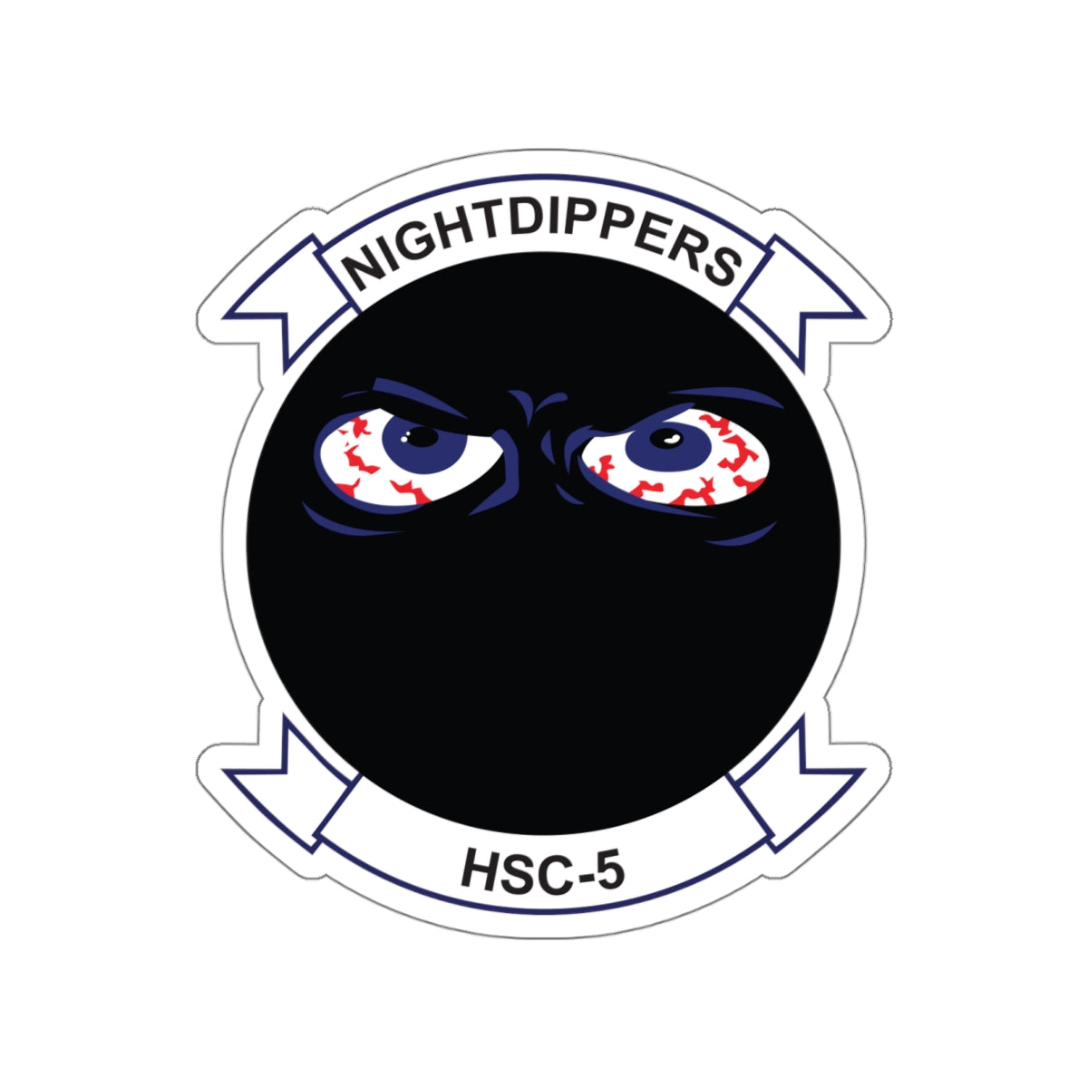Die-Cut Vinyl Sticker - Navy - Helicopter Sea Combat Squadron 5 (HSC-5) wo txt