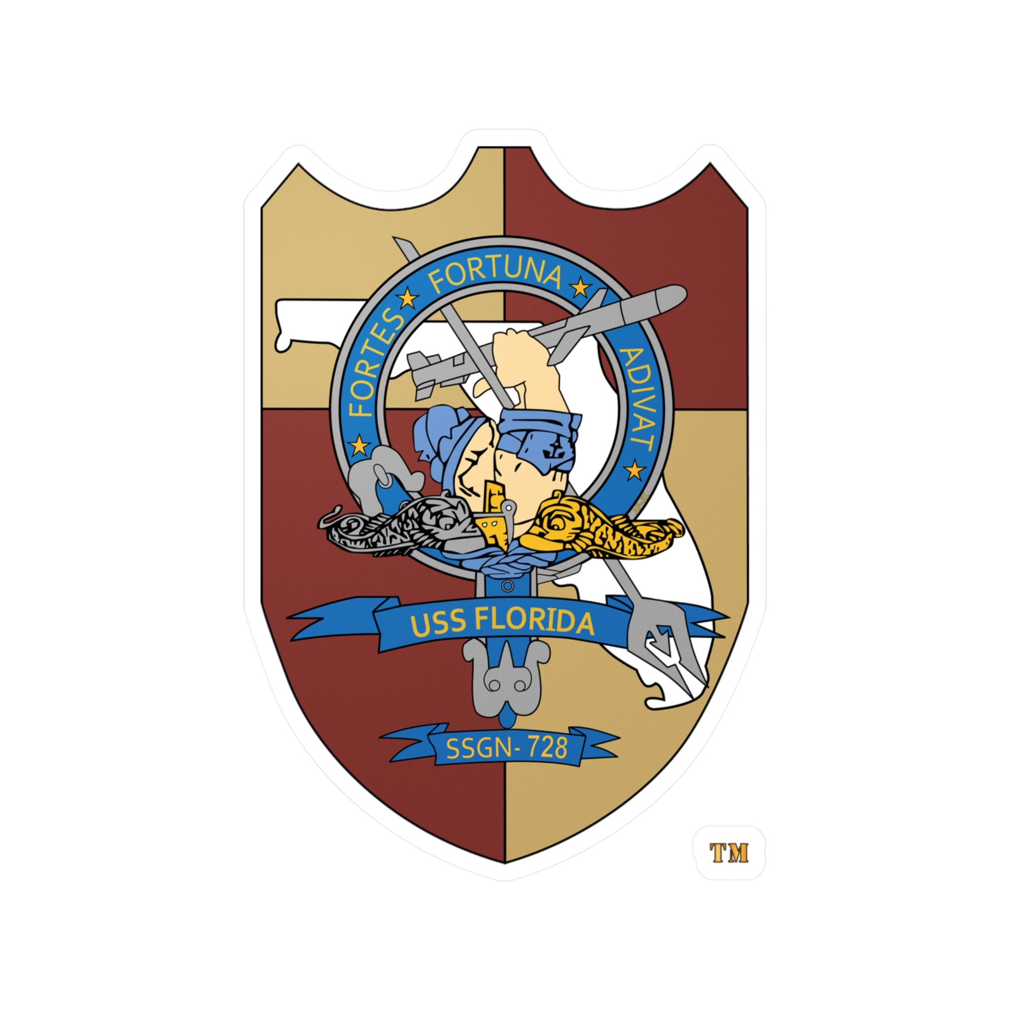 Kiss-Cut Vinyl Decal - Navy - USS Florida (SSGN-728) wo txt