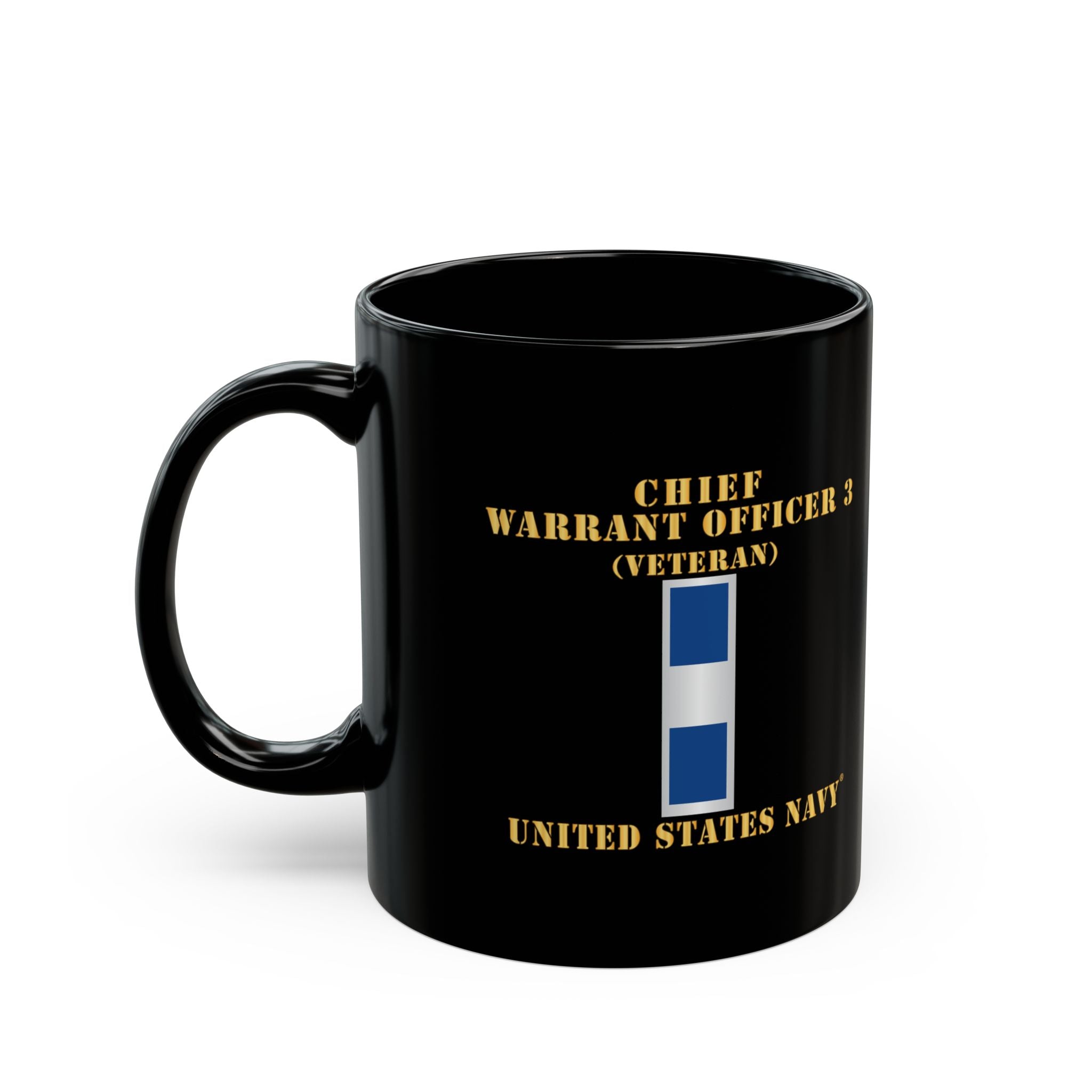 Black Mug (11oz, 15oz) - Navy - Chief Warrant Officer 3 - CW03 - Veteran