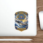 Die-Cut Vinyl Sticker - NAVY - Naval Air Warfare Center - Coronado - Crest - with Scene - 3D - Enhanced
